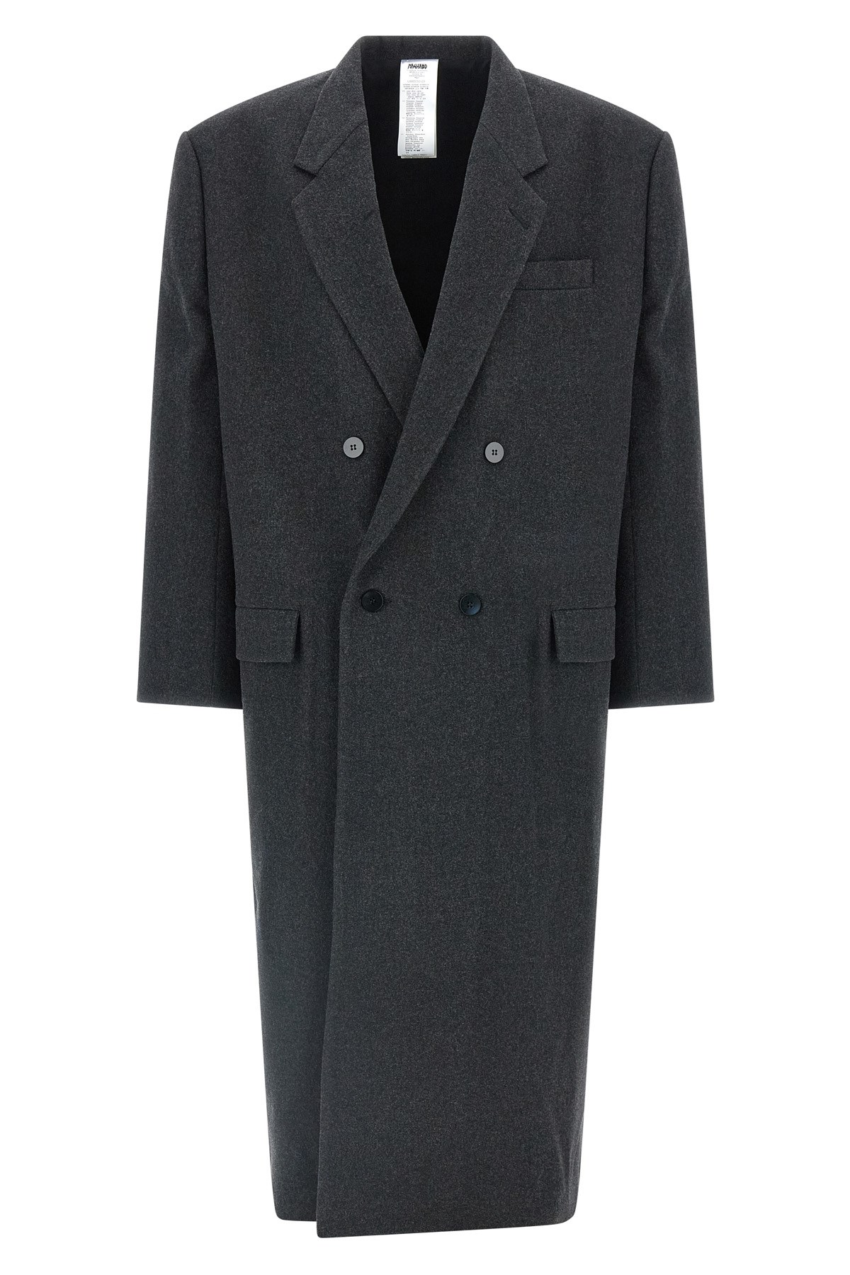 Magliano Double Breasted Coat Notched Lapels In Gray