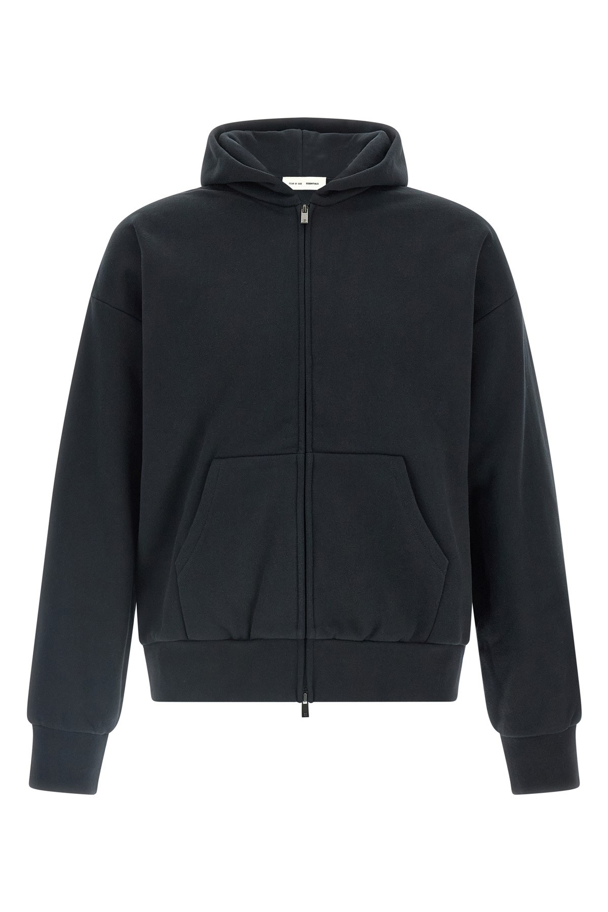 Fear Of God Essential Zipped Sweatshirt In Black