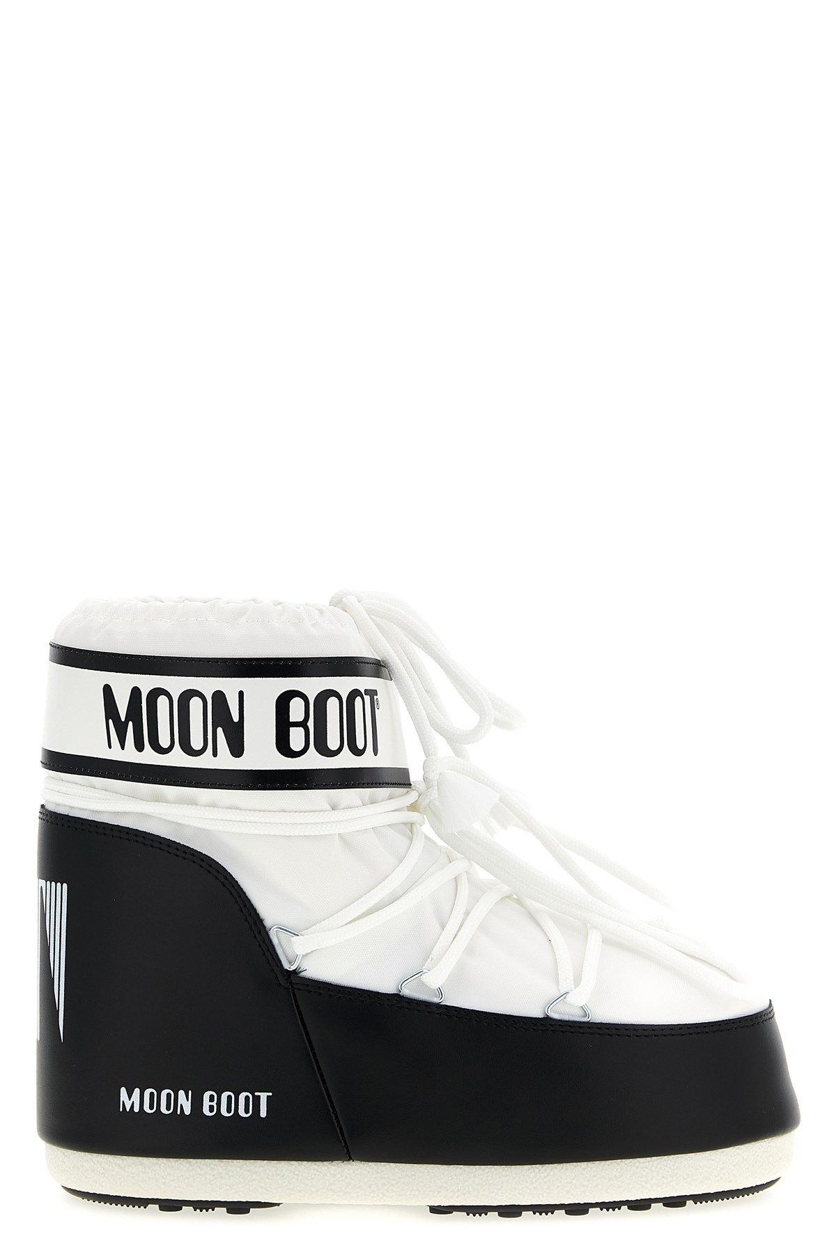 Moon Boot Icon Low Shell And Faux Leather Snow Boots In White