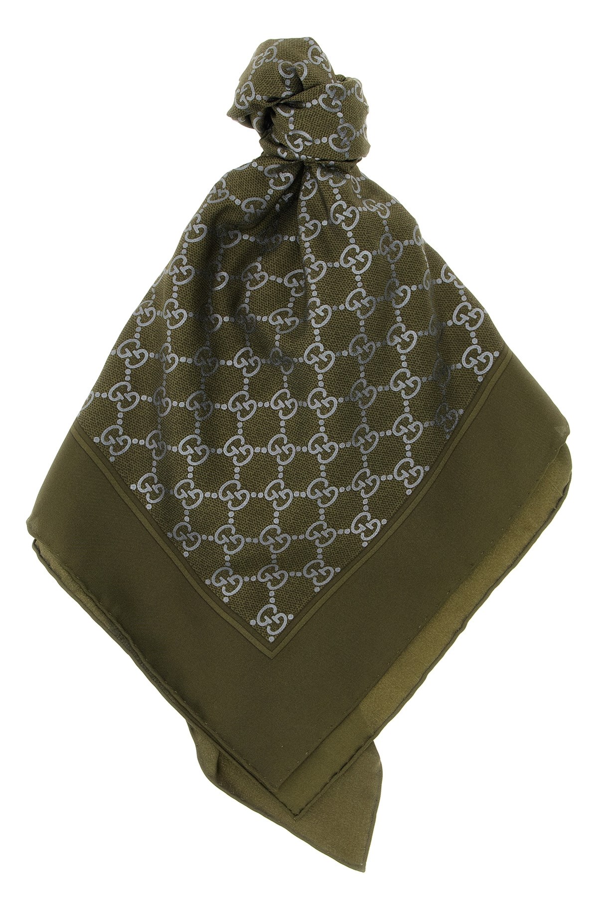 Gucci Two-tone Square Scarf Accessory In Green