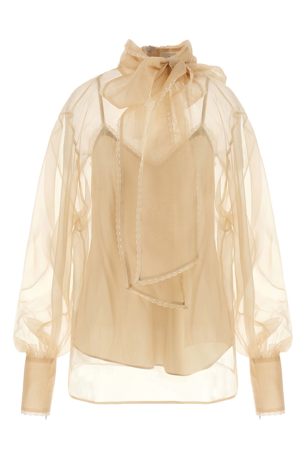Zimmermann 'memento Organza' Blouse In Neutral