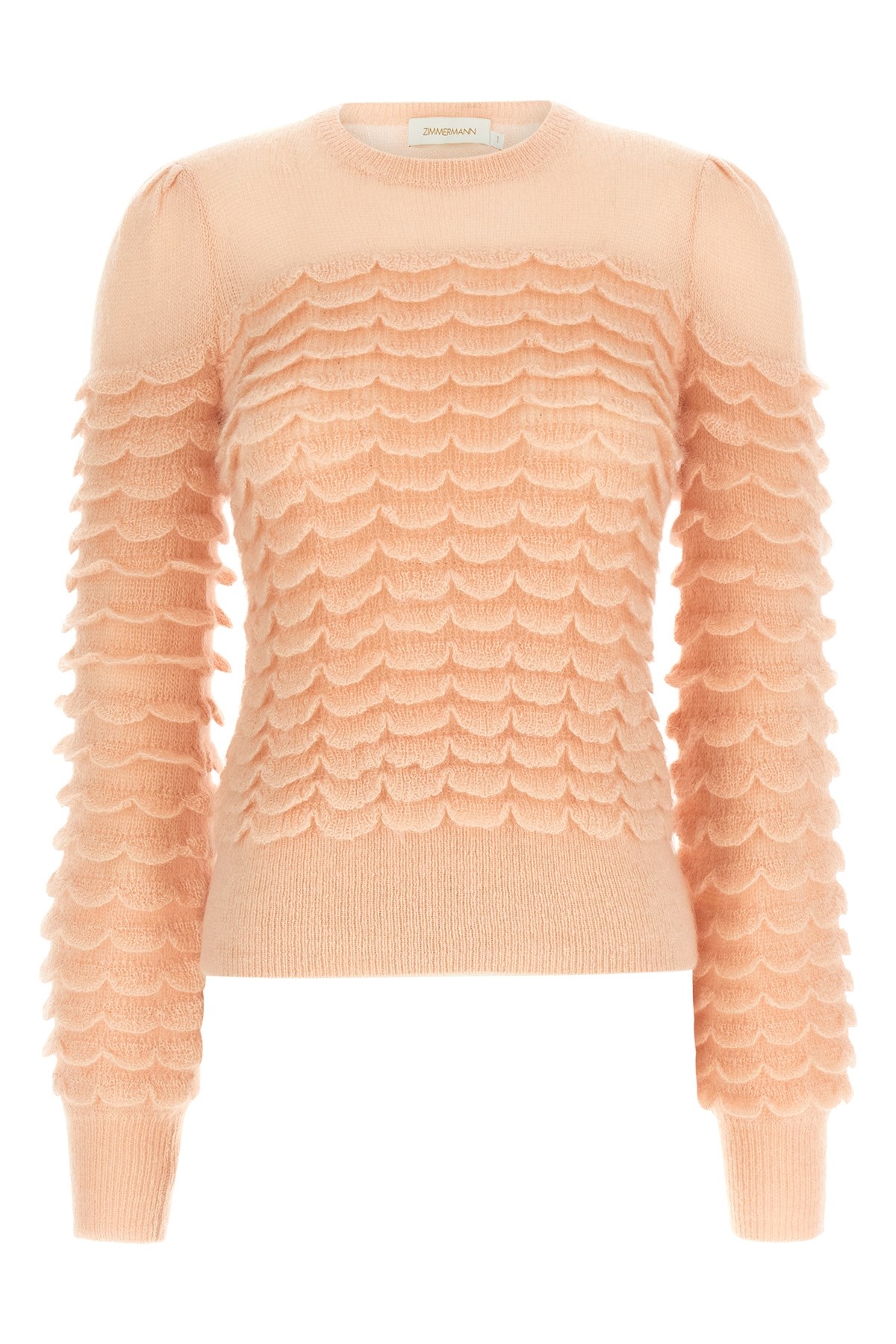 Zimmermann 'hypnotic Scallop' Sweater In Pink