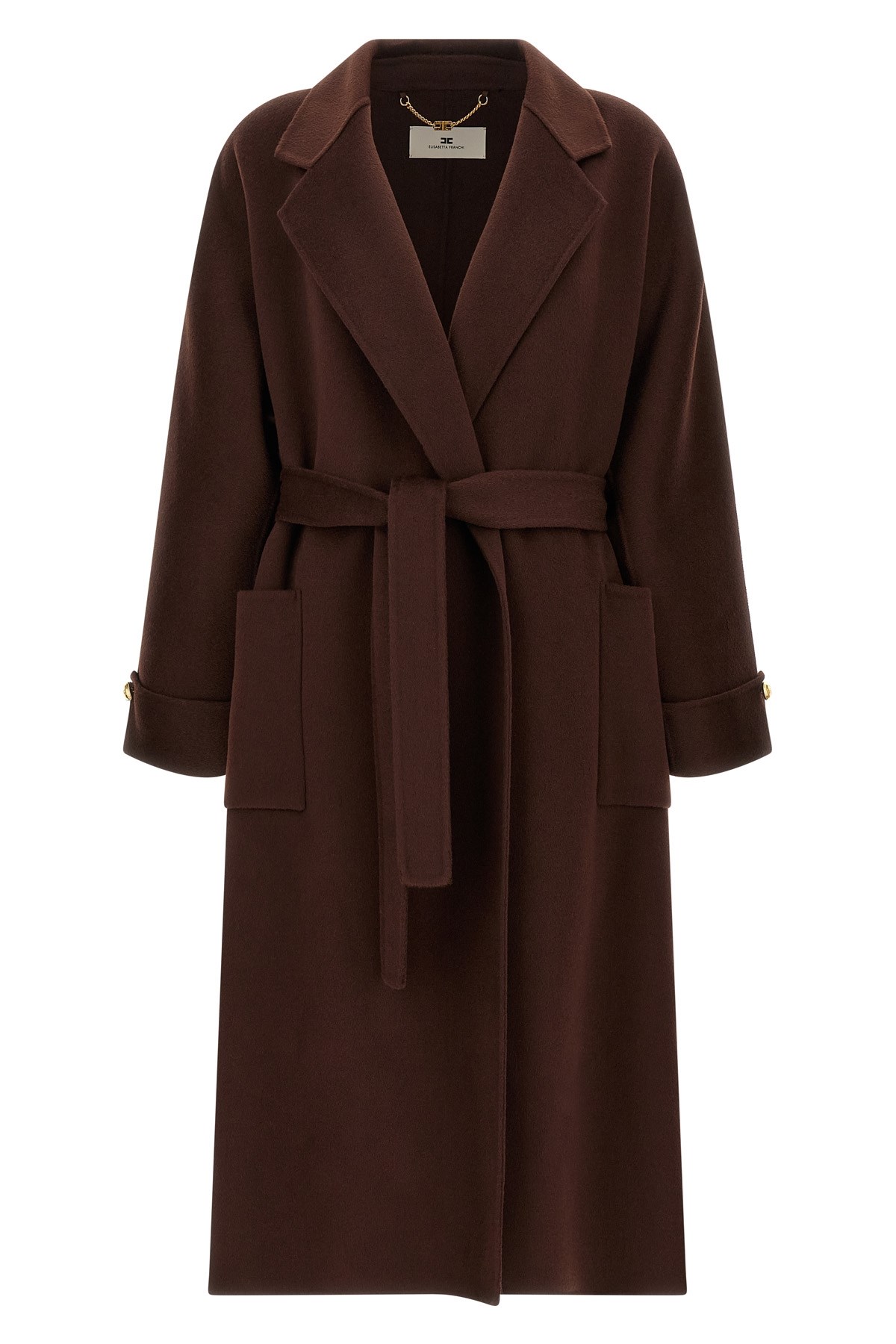 Elisabetta Franchi Dressing Gown Coat Coats And Trench Coats Brown In Brown