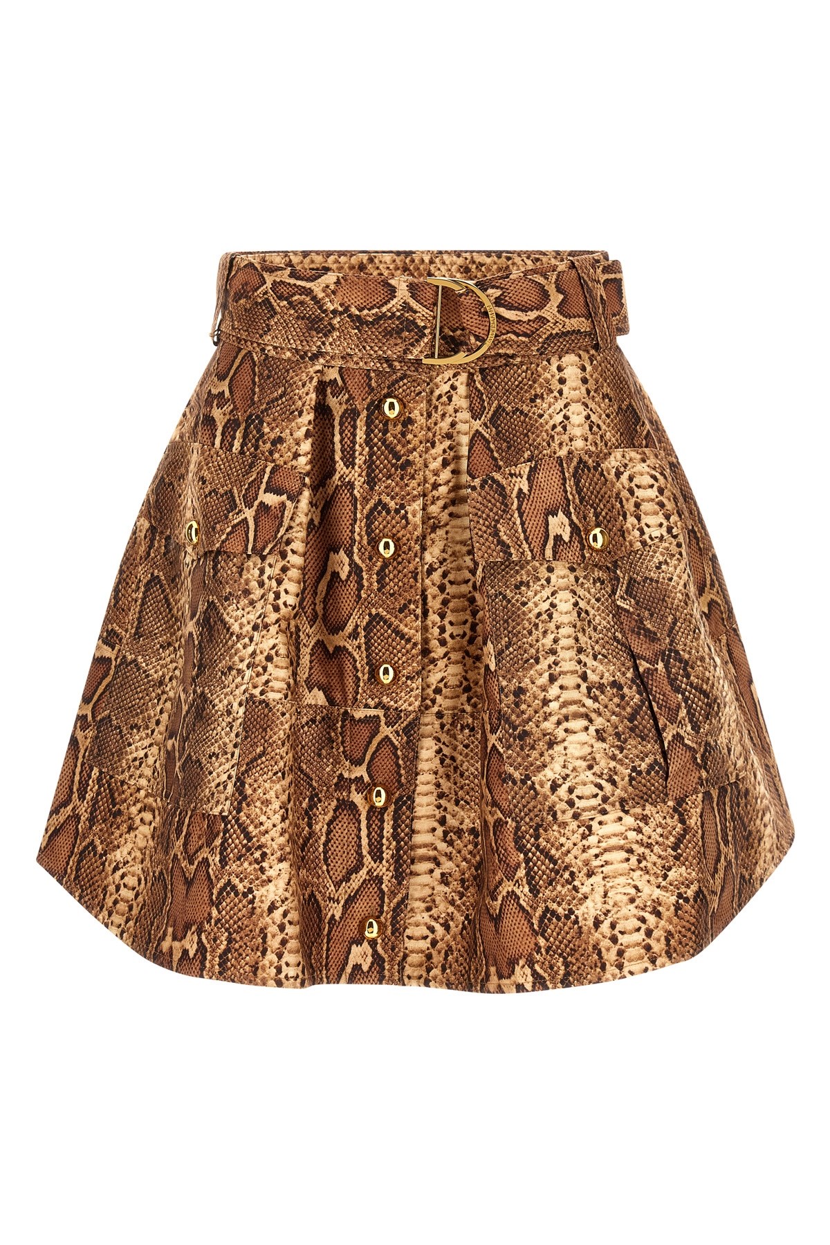 Zimmermann Hypnotic Utility Mini Skirts Brown In Brown