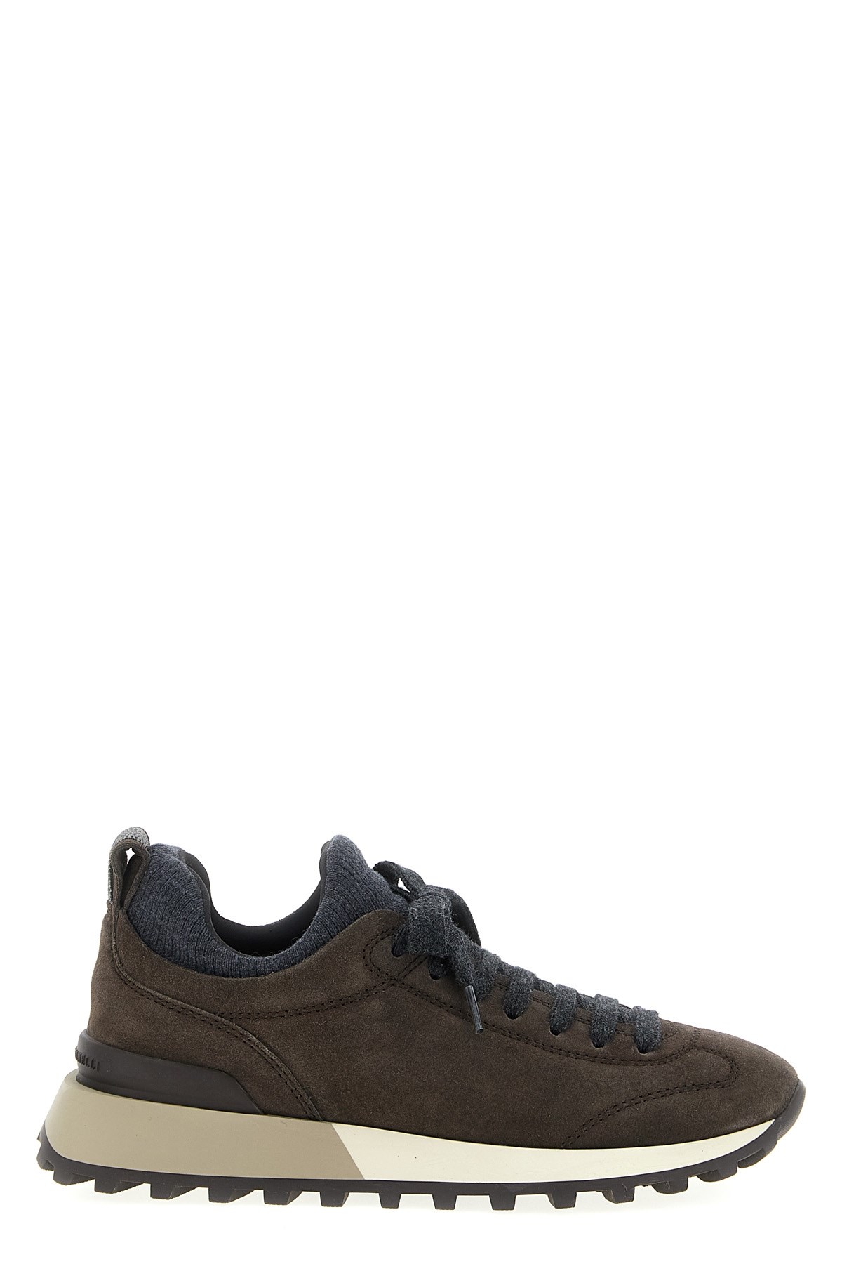 Brunello Cucinelli Suede Sneakers In Animal Print