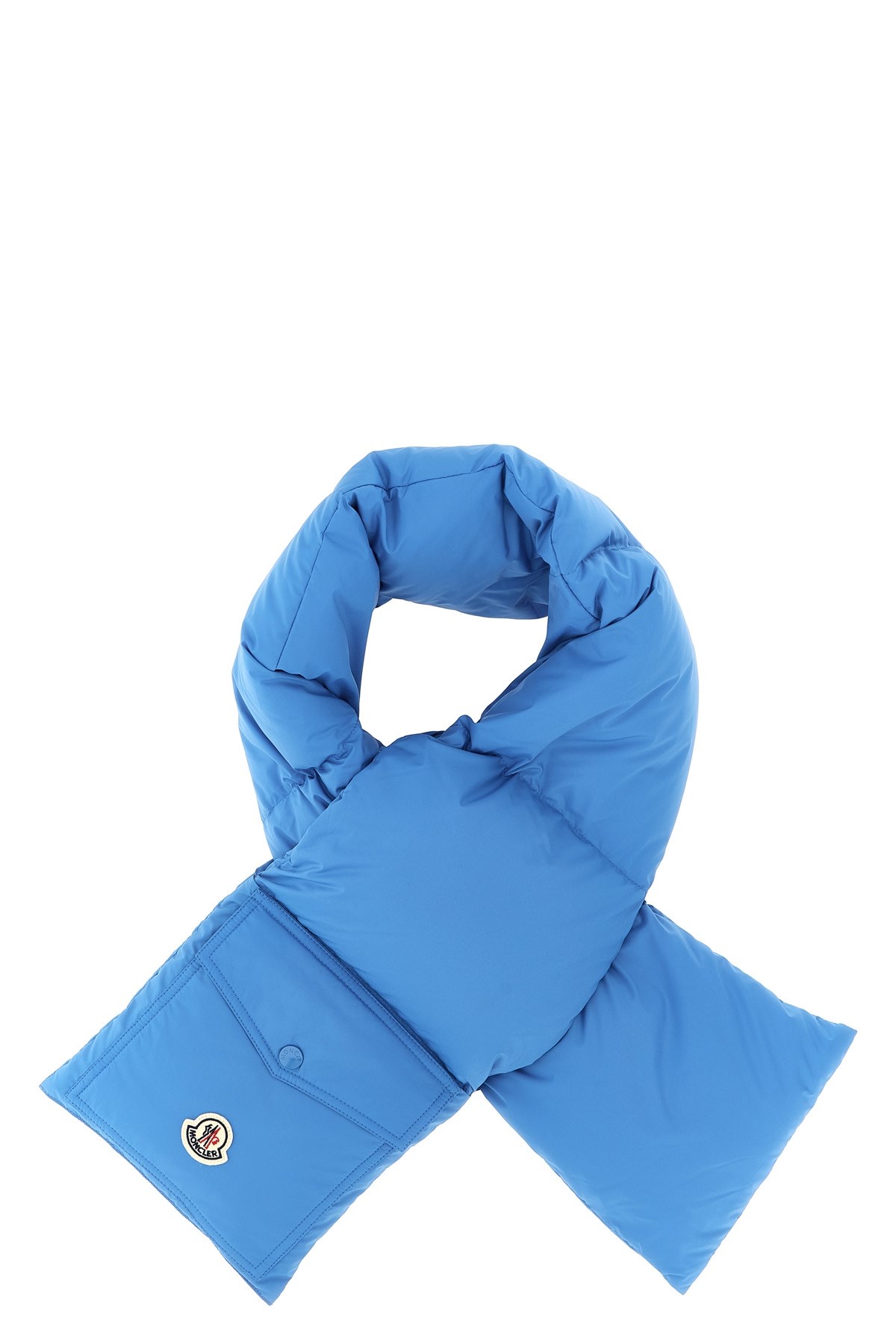 Moncler Soft Padded Neck Wrap Accessory In Blue