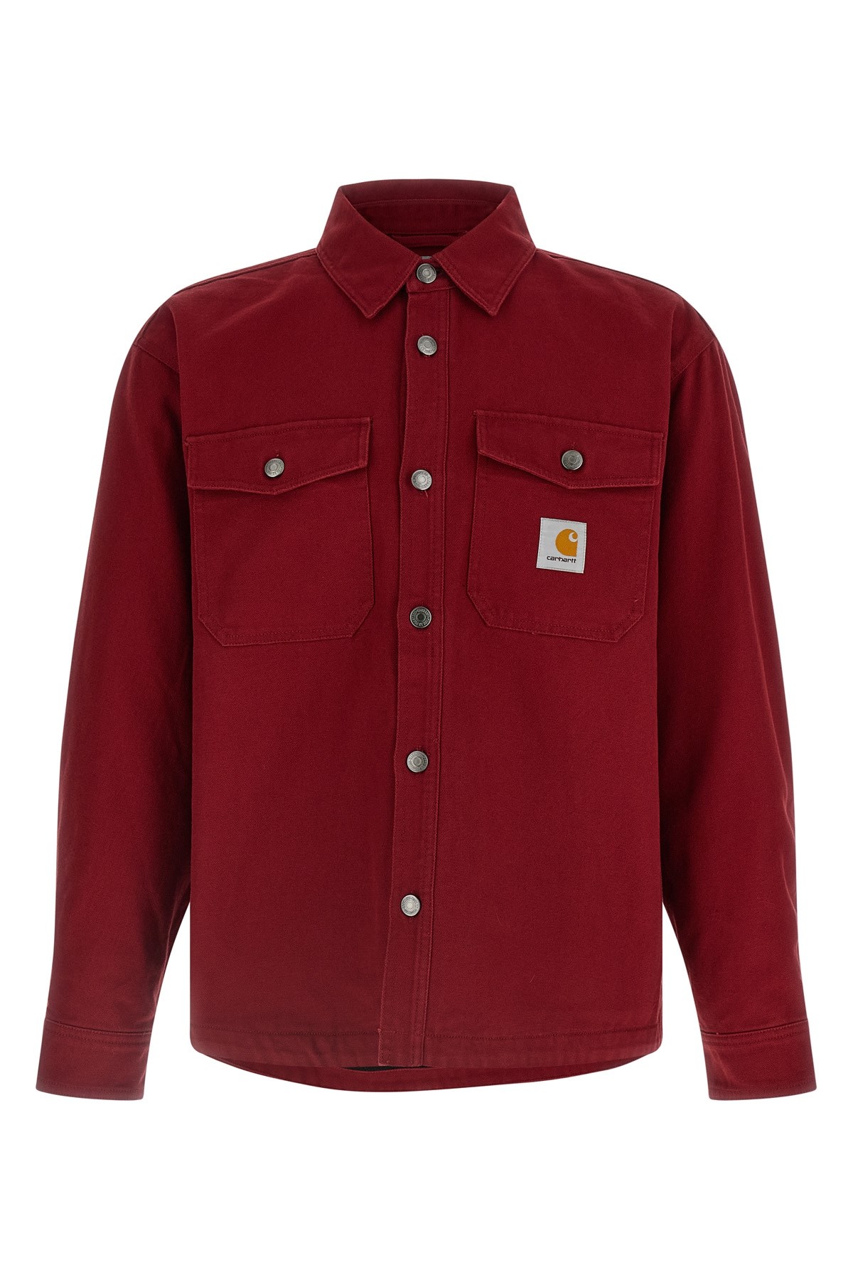Carhartt Overshirt With Buttoned Cuffs And Pockets In Red