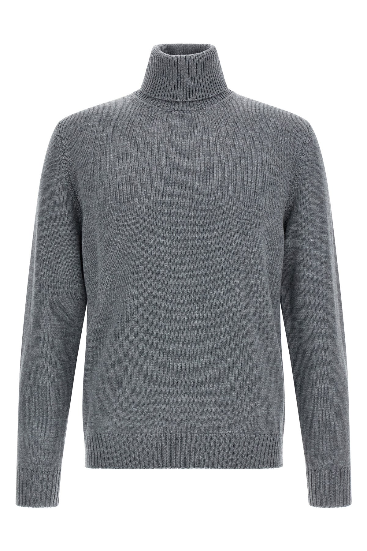 Ballantyne Wool Turtleneck Sweater In Gray