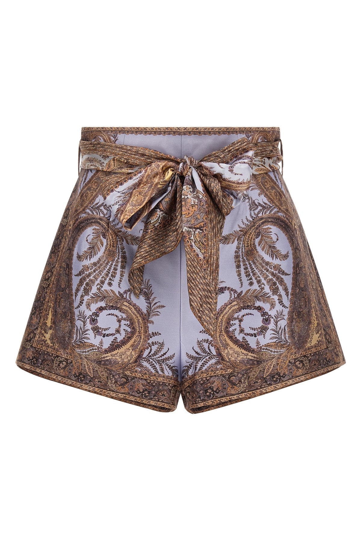 Zimmermann 'hypnotic Flat Front' Shorts In Purple