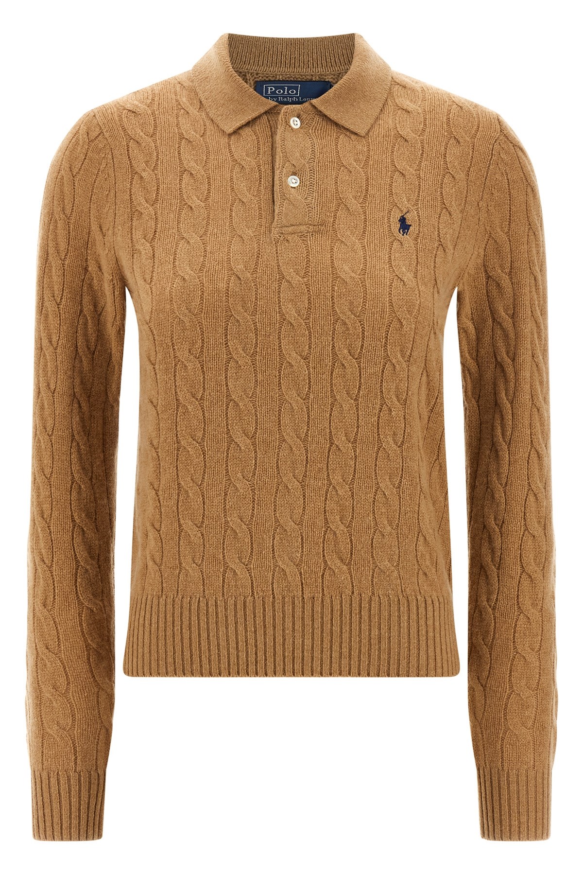 Polo Ralph Lauren Braided Shirt Polo Beige In Sand