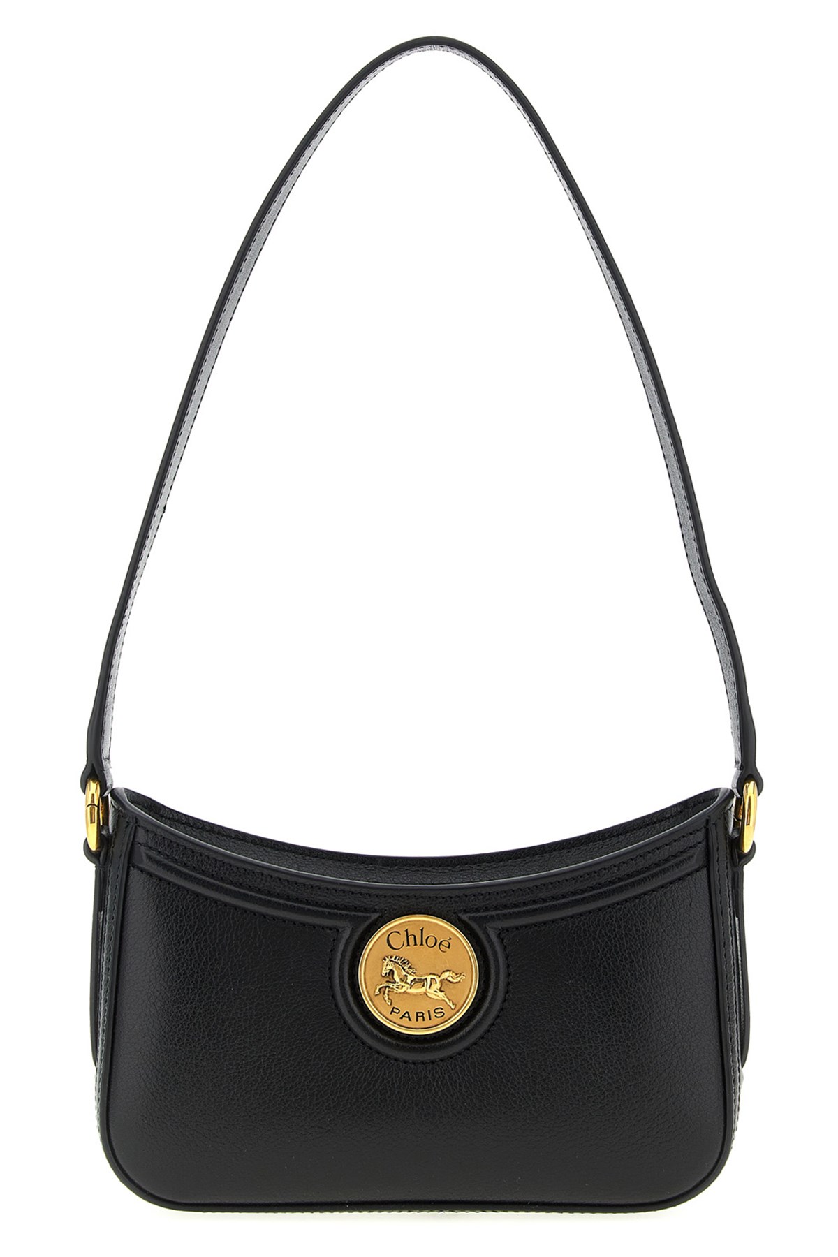 Chloé 'horse Medal' Shoulder Bag In Black