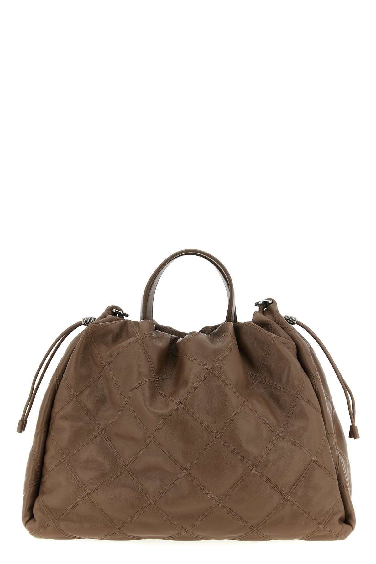 Brunello Cucinelli Mellow Large Shopping Bag In Brown
