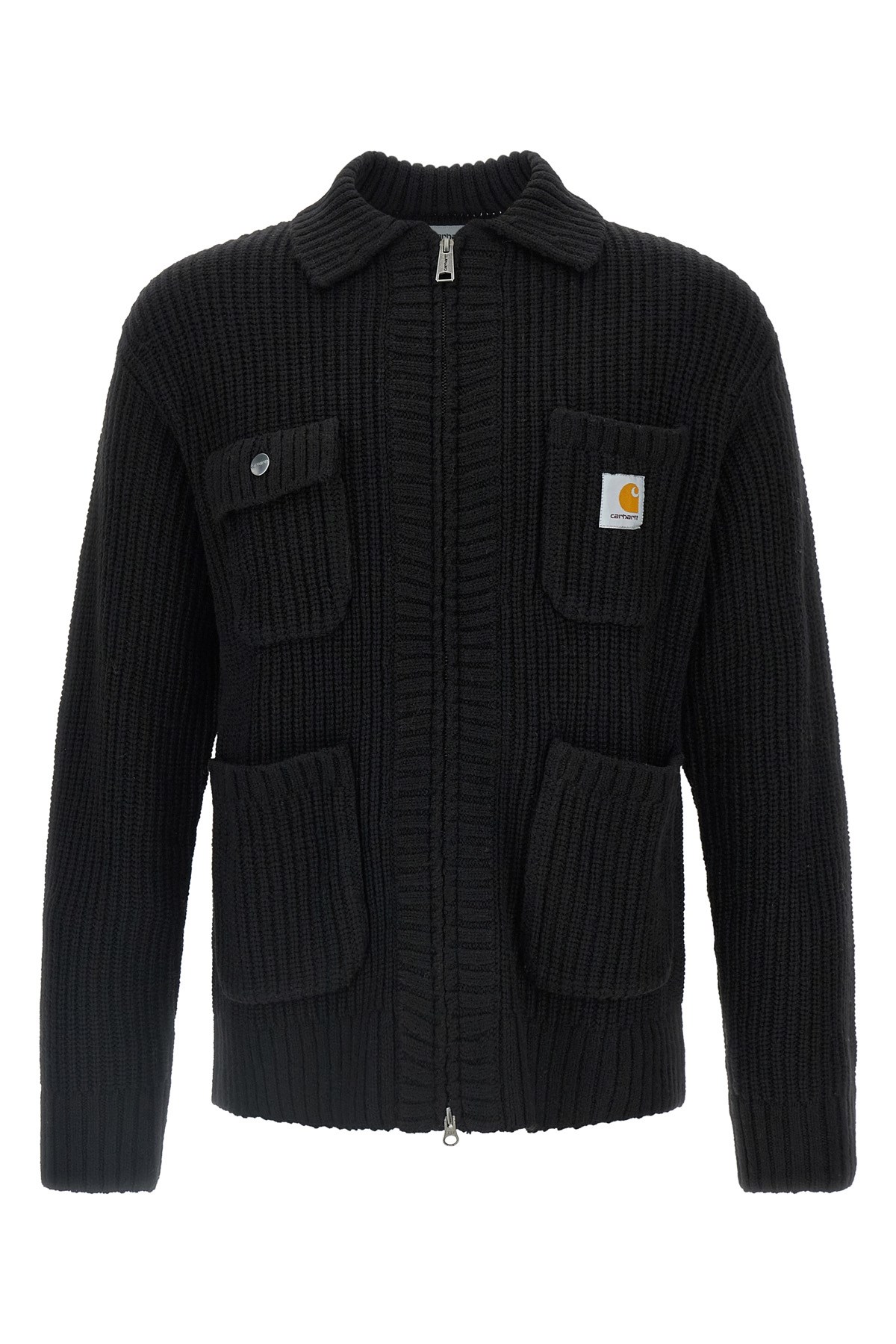 Carhartt Chore Knit Jacket Sweaters And Cardigans Black In Black