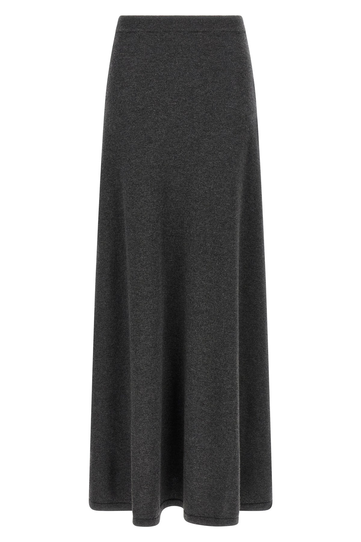 Balenciaga Maxi Wool Skirt In Gray