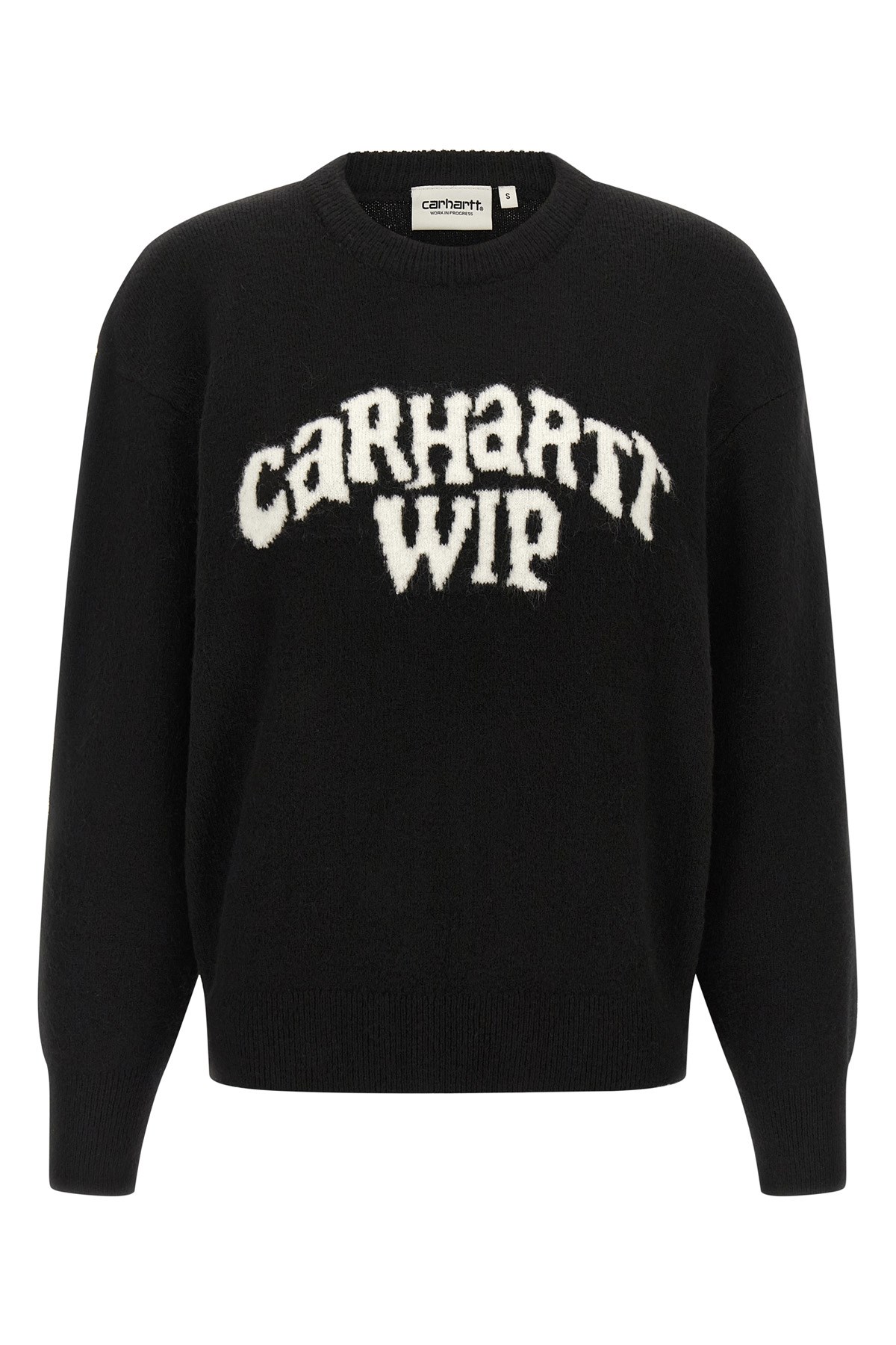 Carhartt Logo Intarsia Sweater Sweaters And Cardigans Multicolor In Black