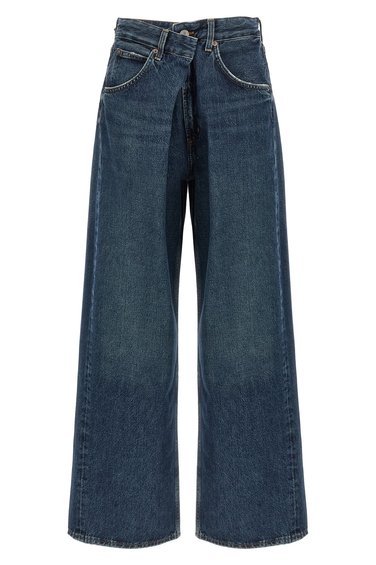 Agolde Vana Fold Jeans In Blue