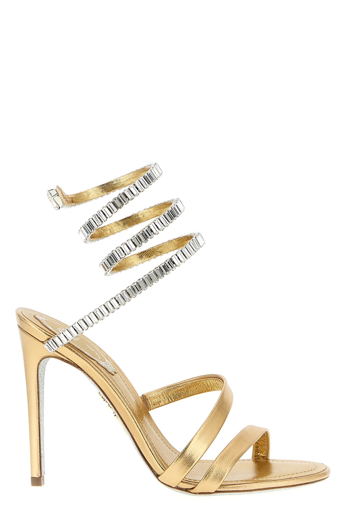 René Caovilla Spark Cleo Sandals In Gold