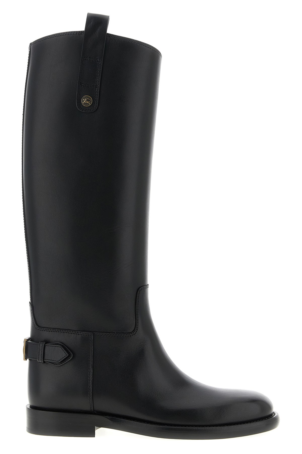 Burberry Cavalier Knee-high Leather Riding Boots In Black