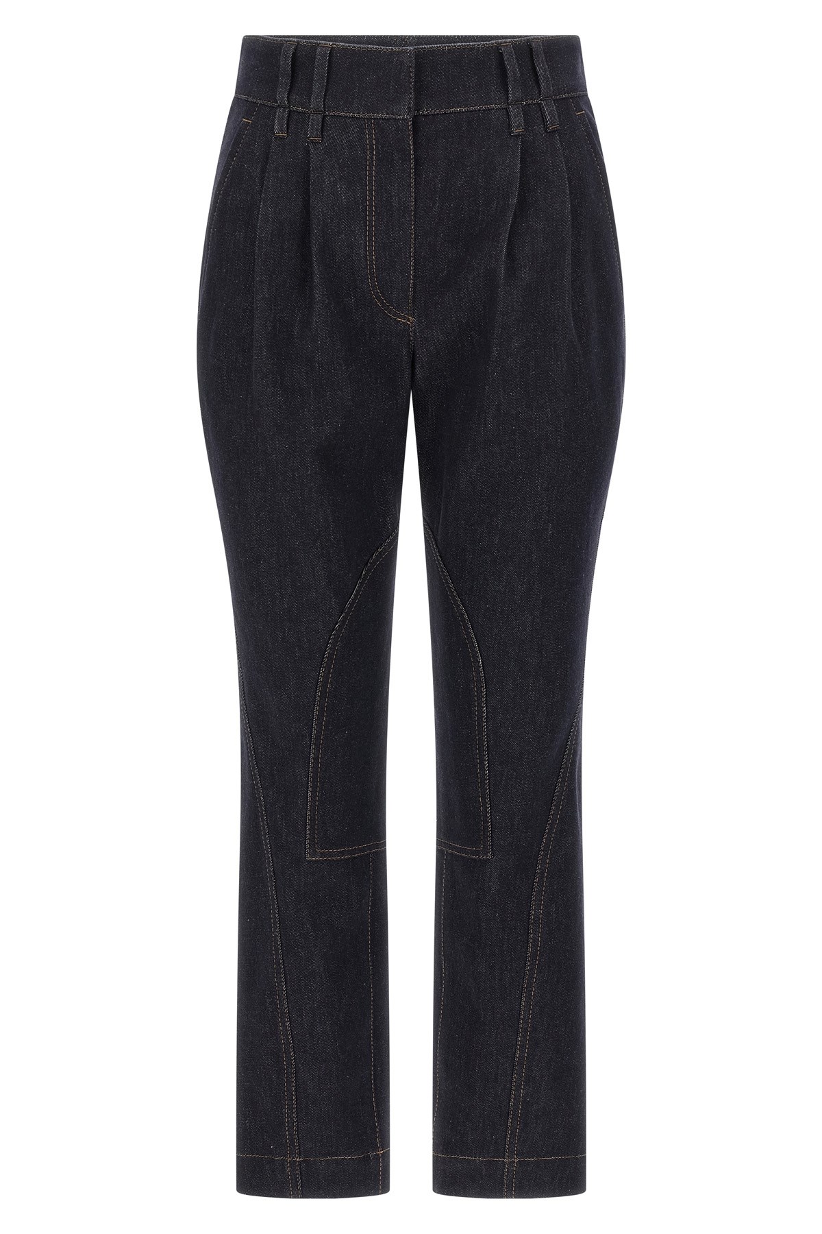 Brunello Cucinelli Women Pantalone Donna In Denim In Black