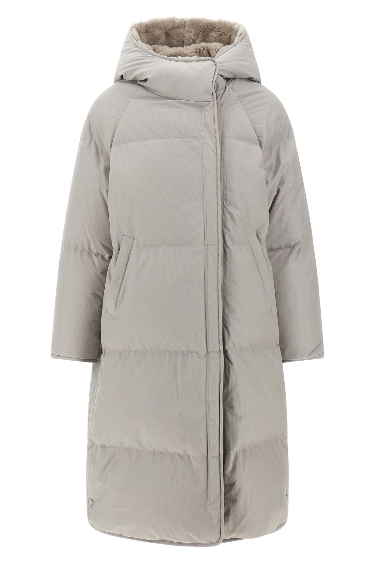 Yves Salomon Sheraling Insert Down Jacket Puffer Jackets Gray In Gray