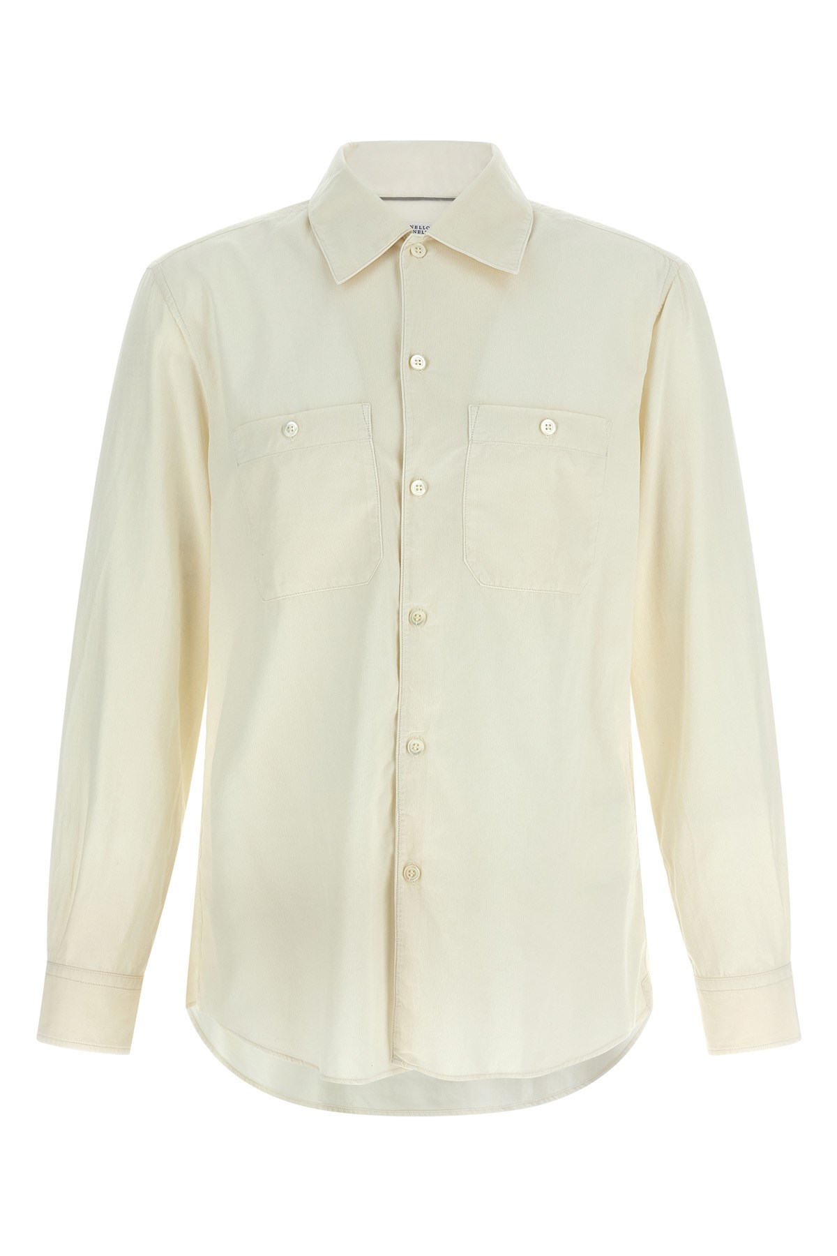 Brunello Cucinelli Long Sleeve Button-down Collar Shirt In White