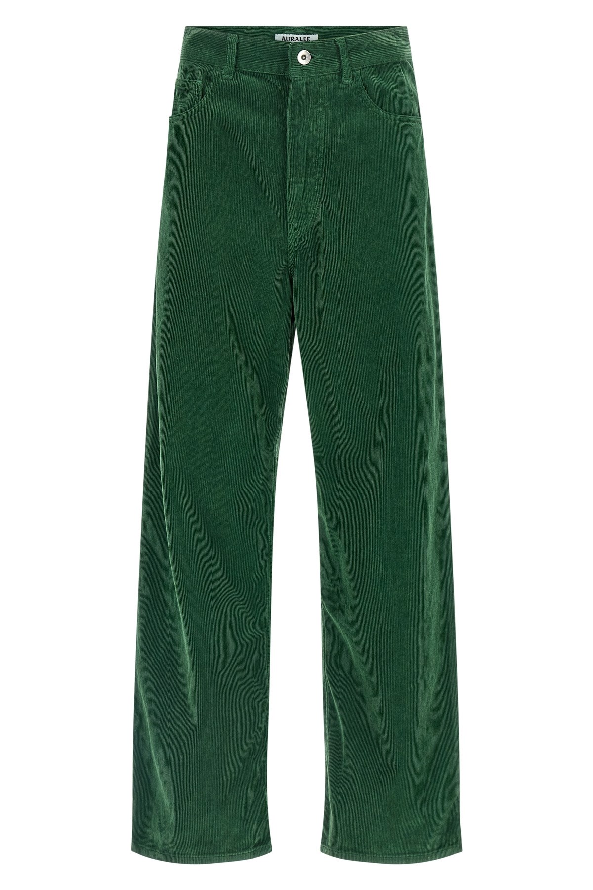 Auralee Corduroy Trousers In Green