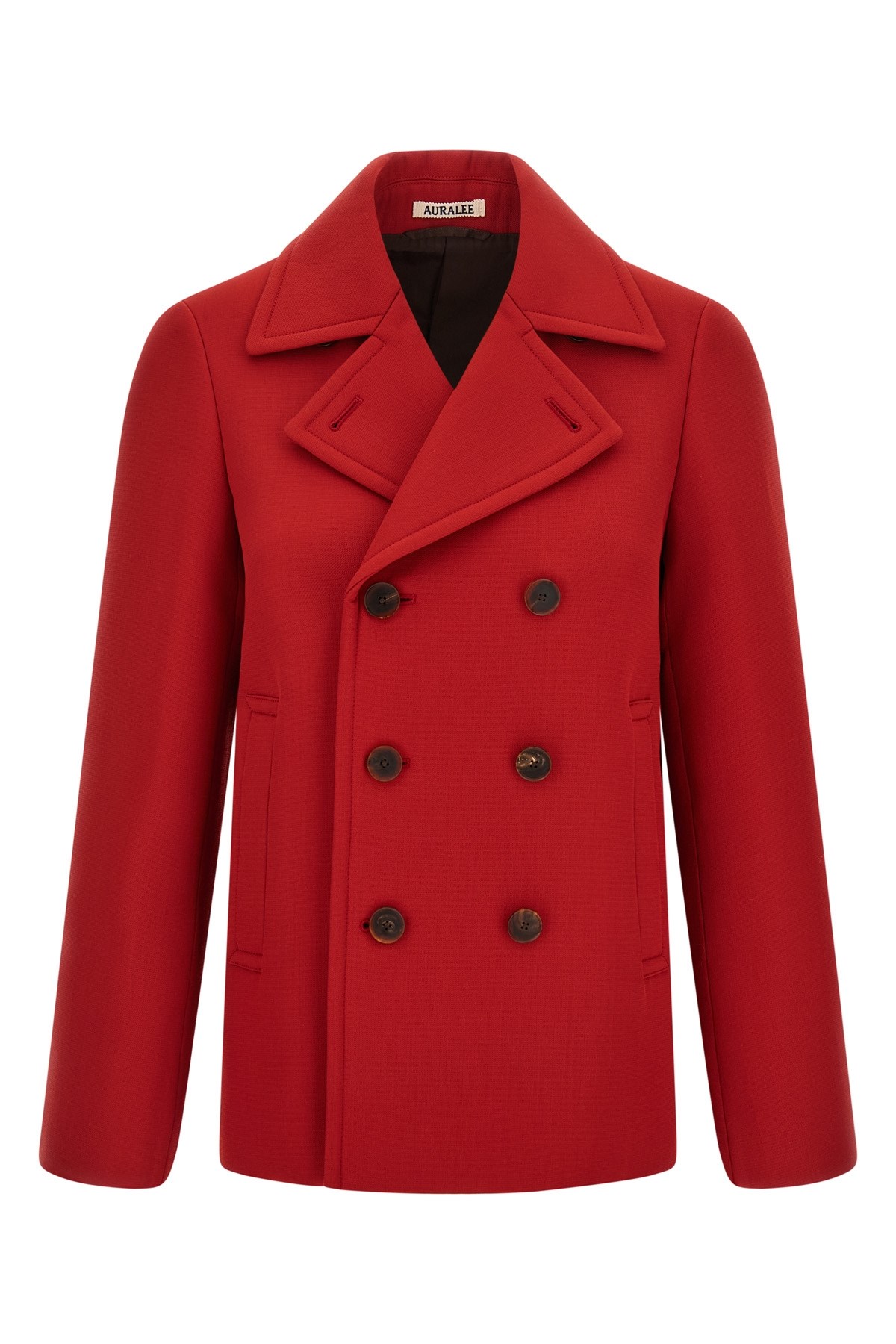 Auralee Wool Coat In Red