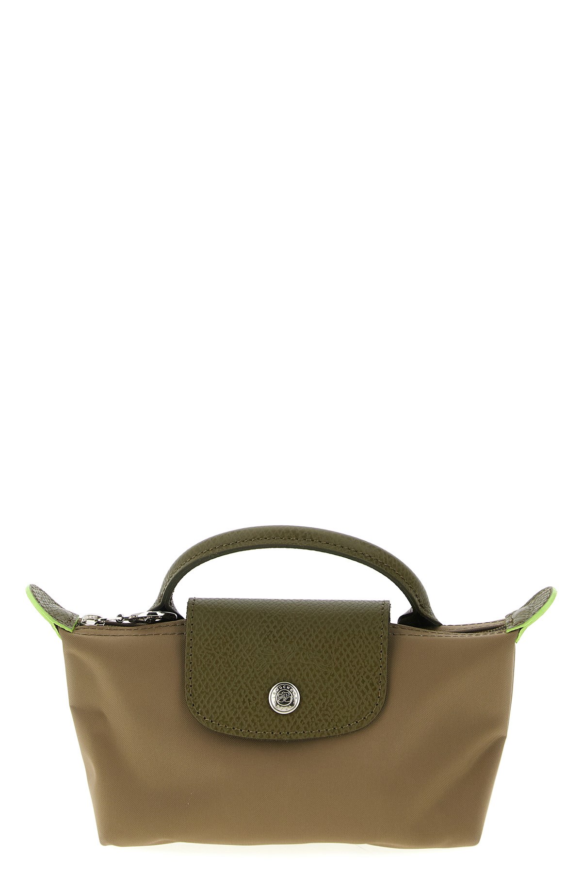 Longchamp 'le Pliage Green' Clutch In Green