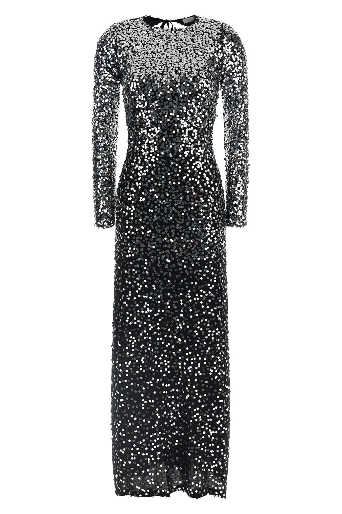 Rabanne Womens Black Sequin Second-skin Jersey Maxi Dress In Black
