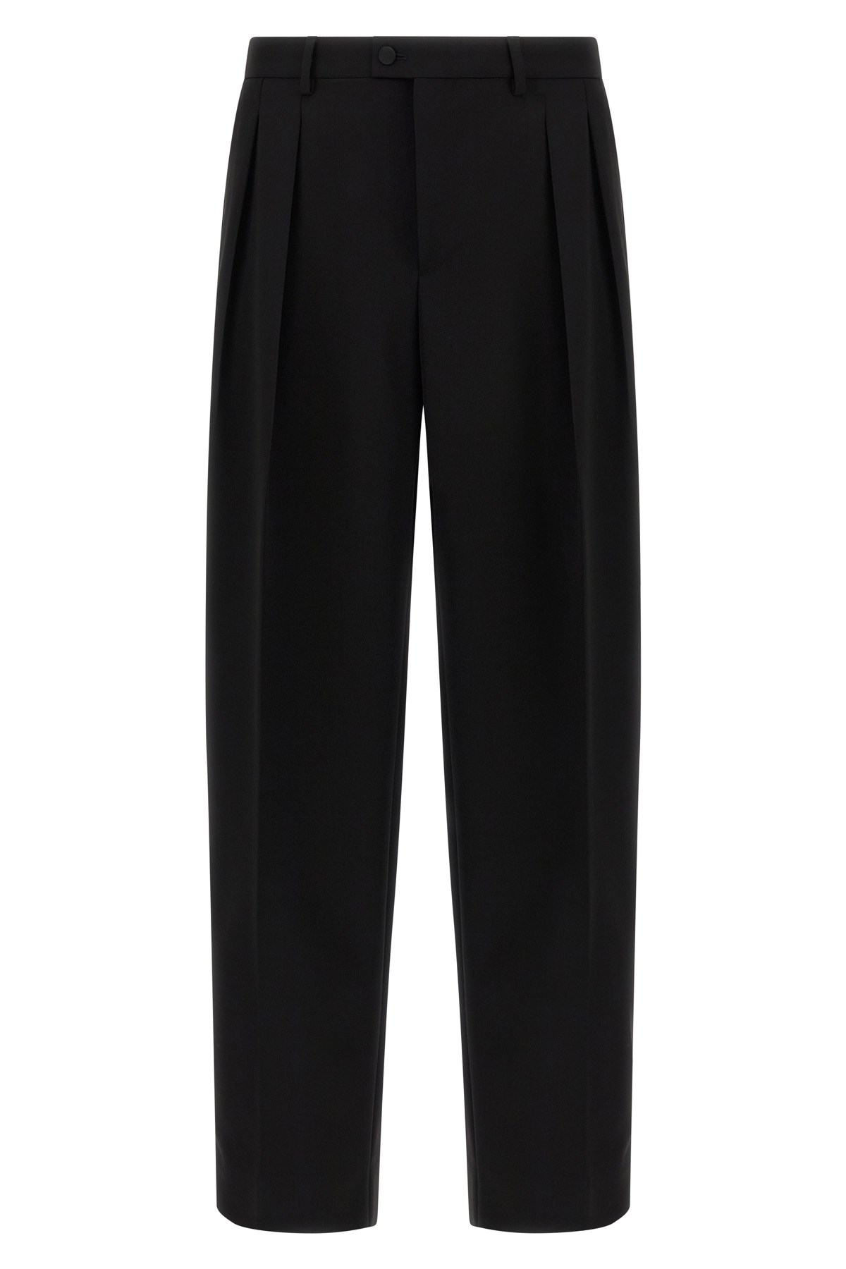 Dolce & Gabbana Men Satin Band Pants In Black