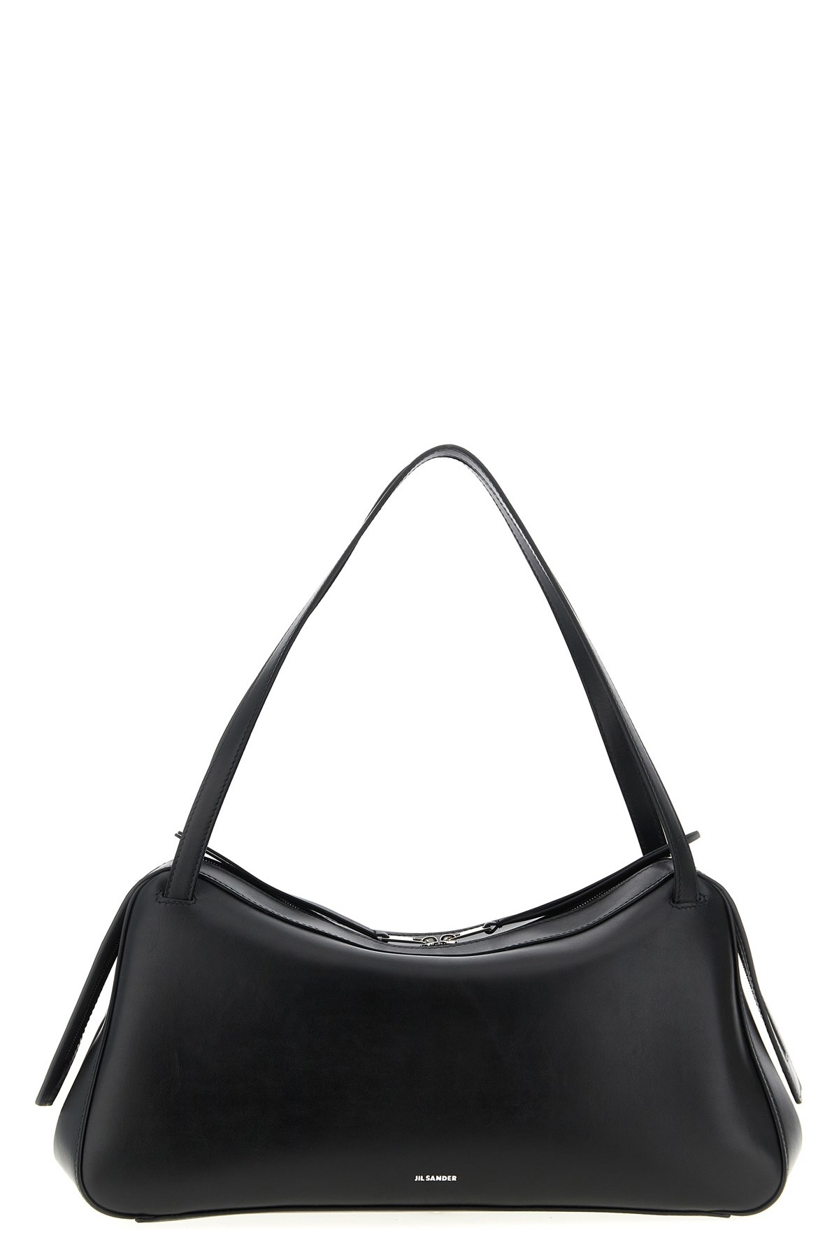 Jil Sander Shoulder Bag With Double Handles And Smooth Finish In Black