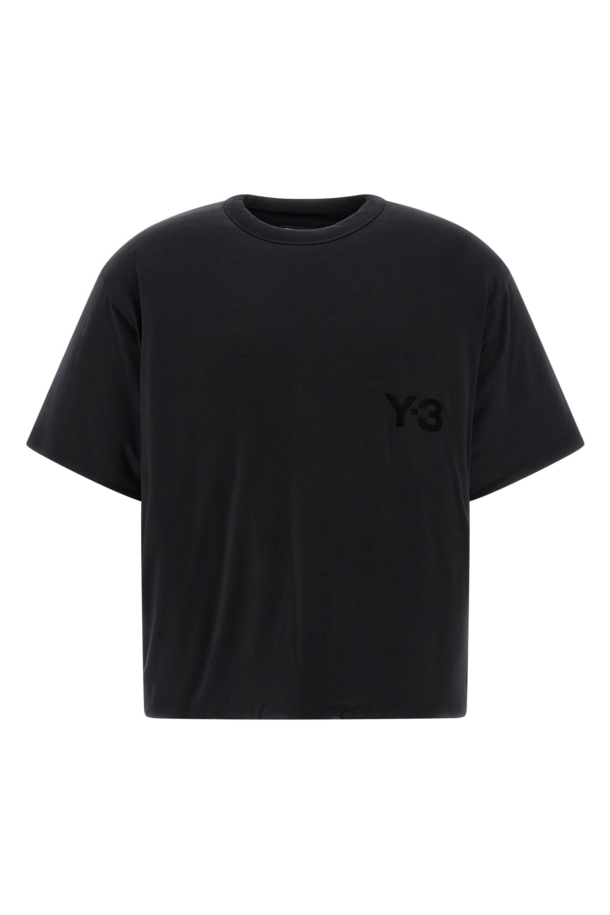 Y-3 Padded Crew Neck Short Sleeve T-shirt In Black