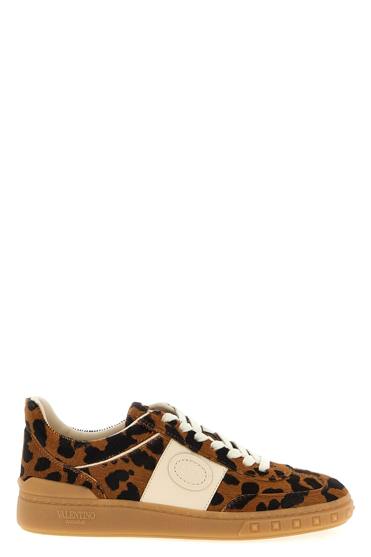 Valentino Upvillage Sneakers Brown In Animal Print