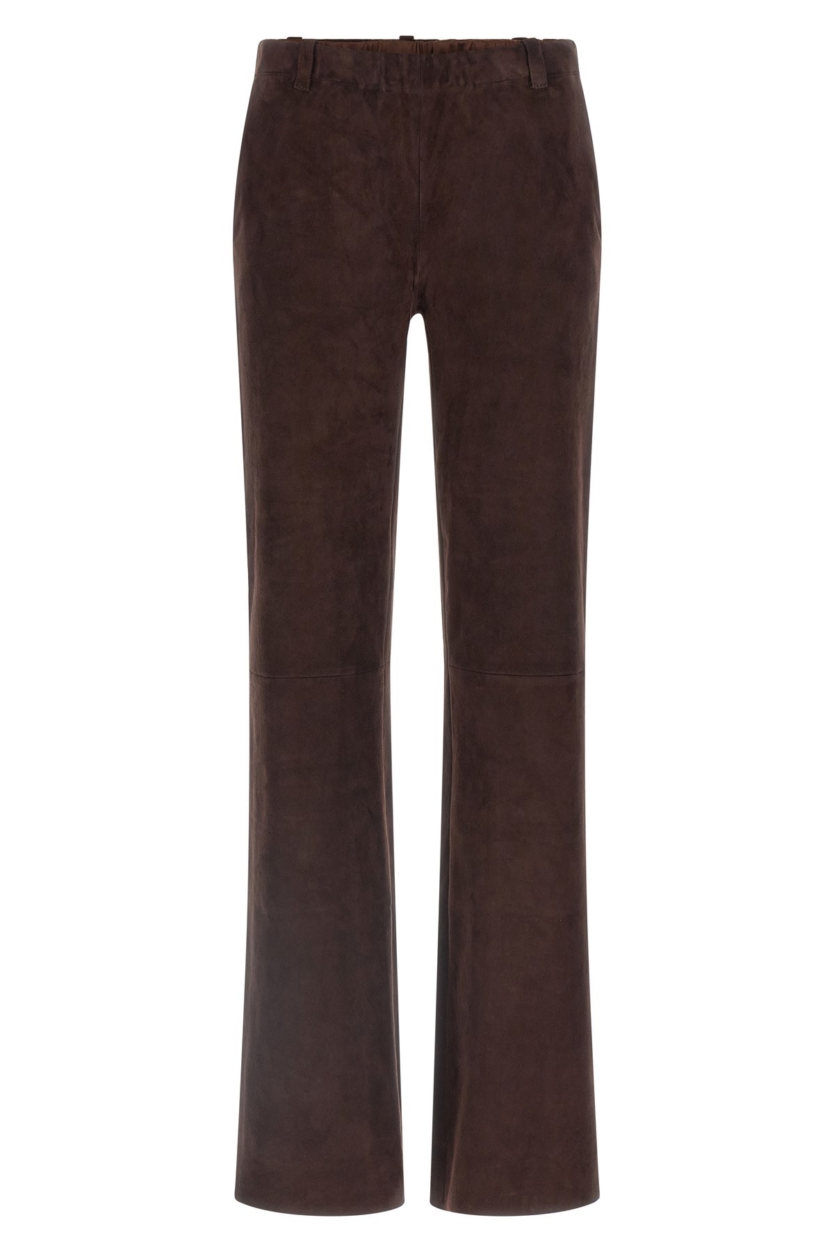Stouls Flared Leg Trousers Belt Loops In Brown