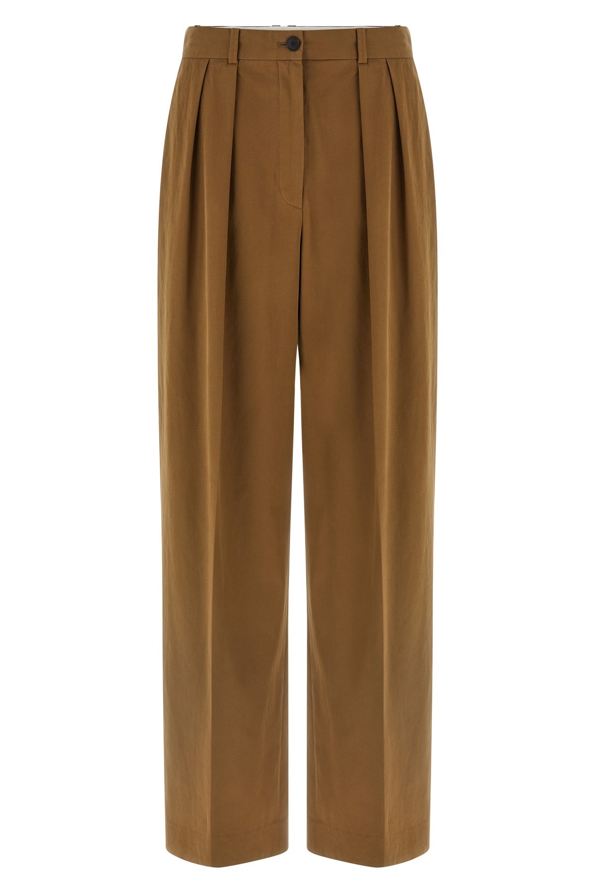 The Row Tailored Trousers With Pleats And Pockets In Brown