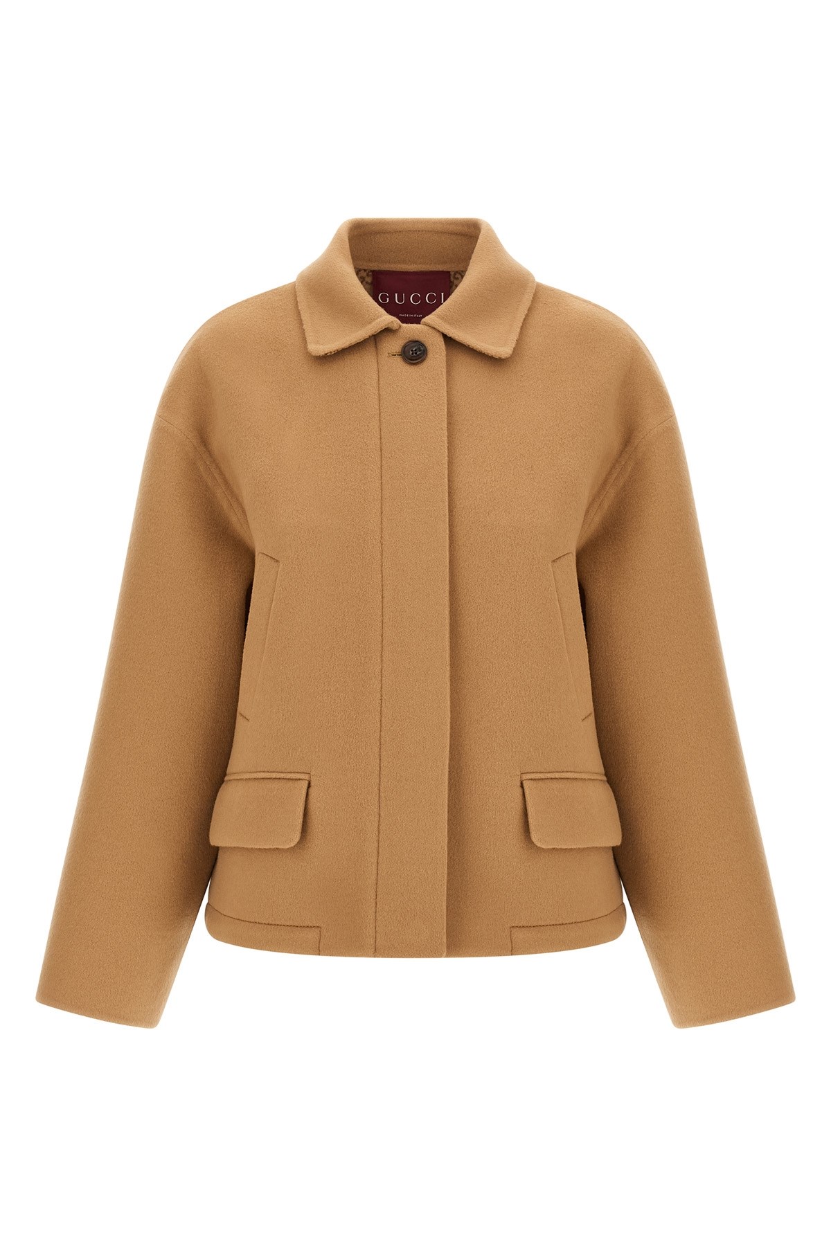 Gucci Long-sleeved Jacket In Brown