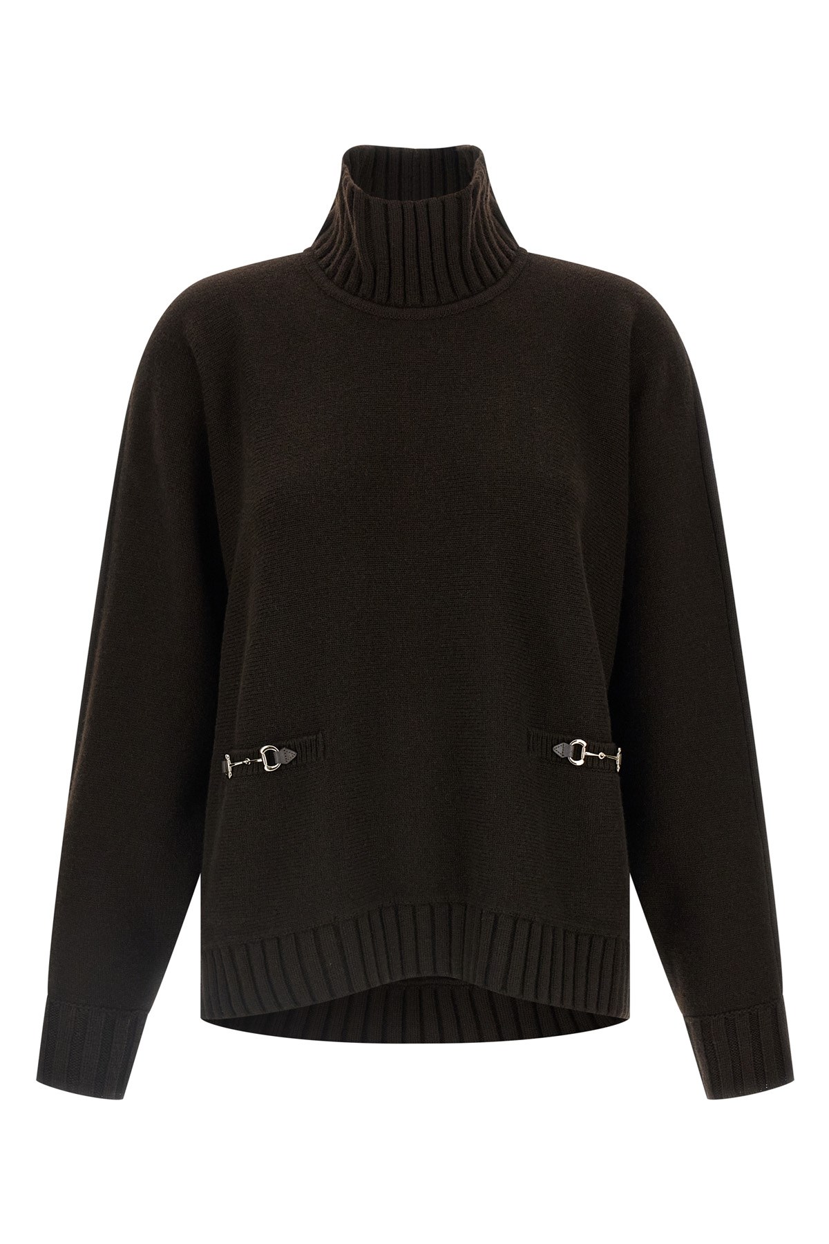 Gucci Turtleneck Horsebit In Brown
