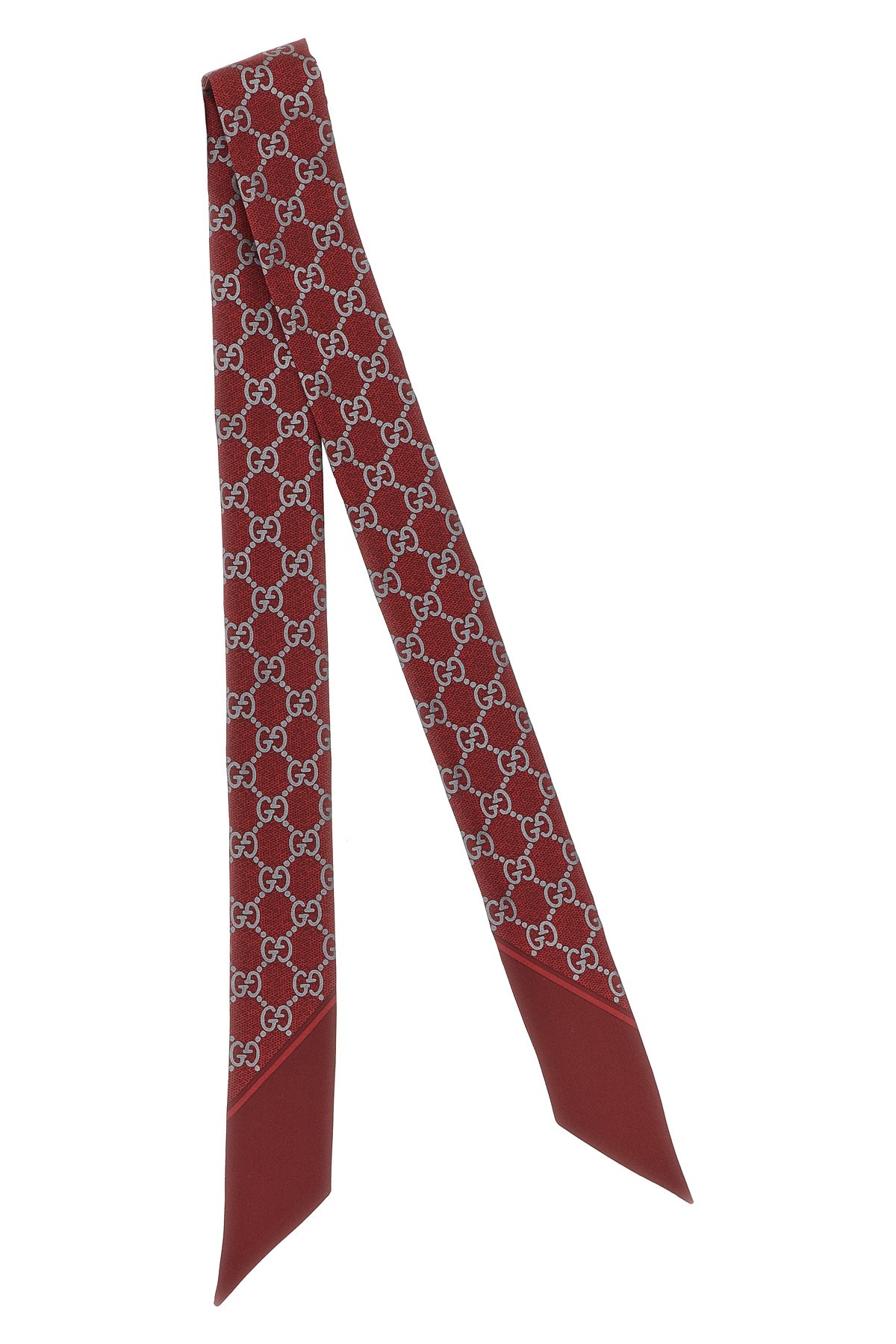 Gucci Laminated Gg-pattern Scarf In Burgundy