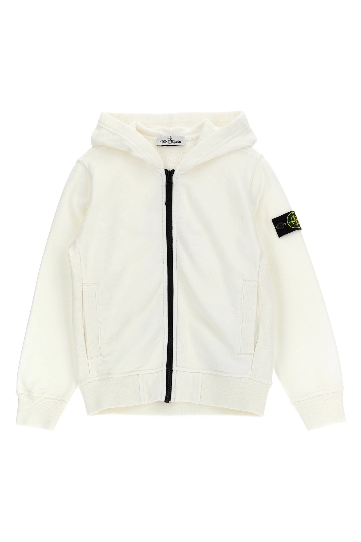Stone island junior Logo badge hoodie available on julian-fashion