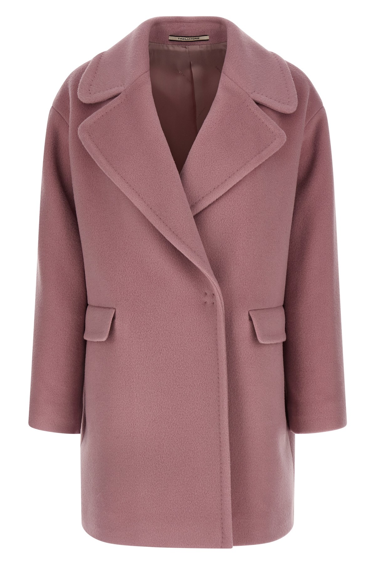 Tagliatore Astrid Double-breasted Flap Coat In Pink