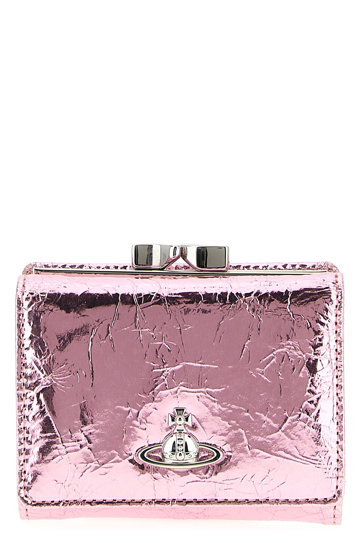 Vivienne Westwood Crinkle-effect Wallet In Pink