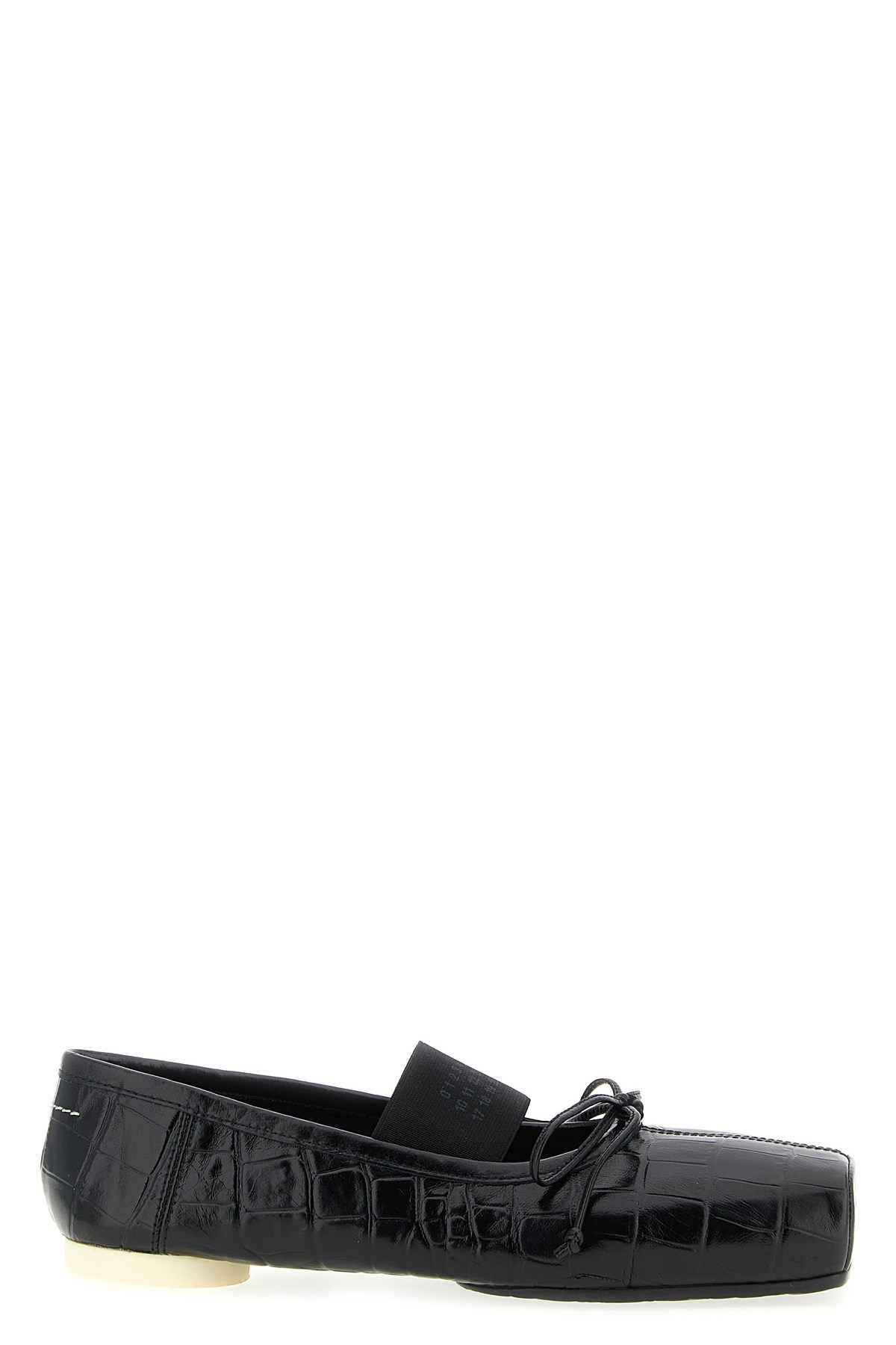 Mm6 Maison Margiela Ballet Flat Shoes Black In Black