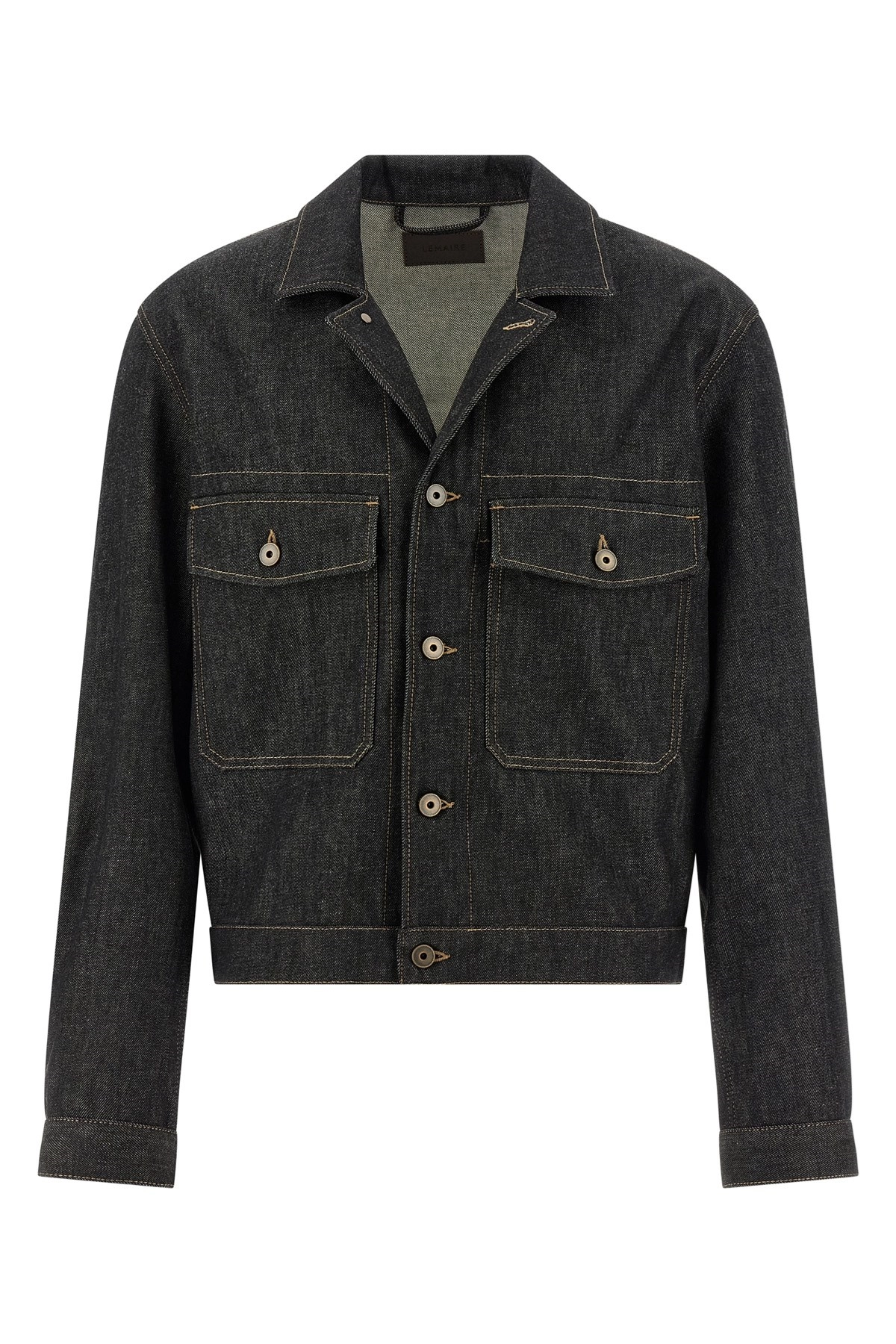 LEMAIRE デニムジャケット LEMAIRE ボクシー デニムジャケット | ブラック | FARFETCH JP