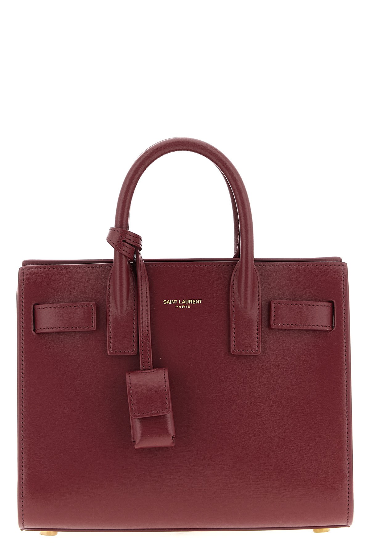 Saint Laurent Nano 'sac De Jour' Handbag In Burgundy