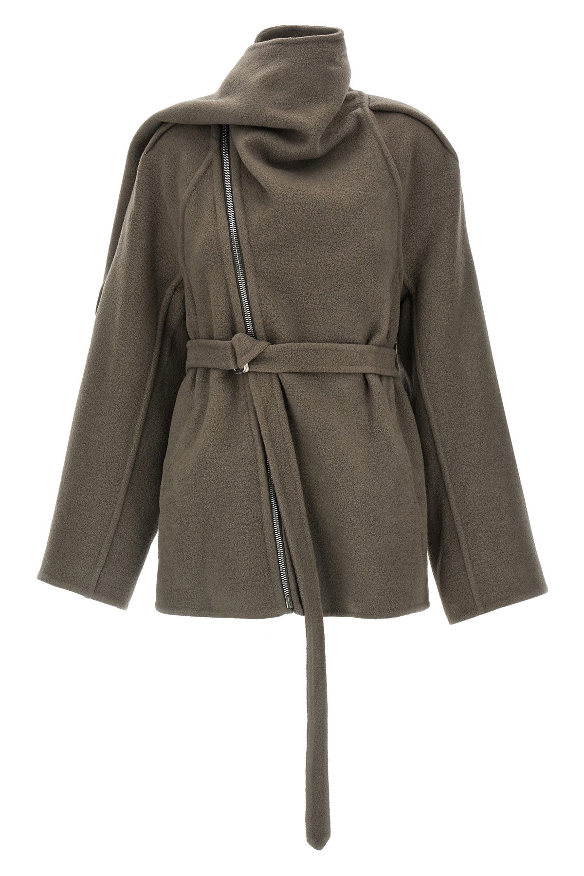 Rick Owens Woman Black Jackets In Gray