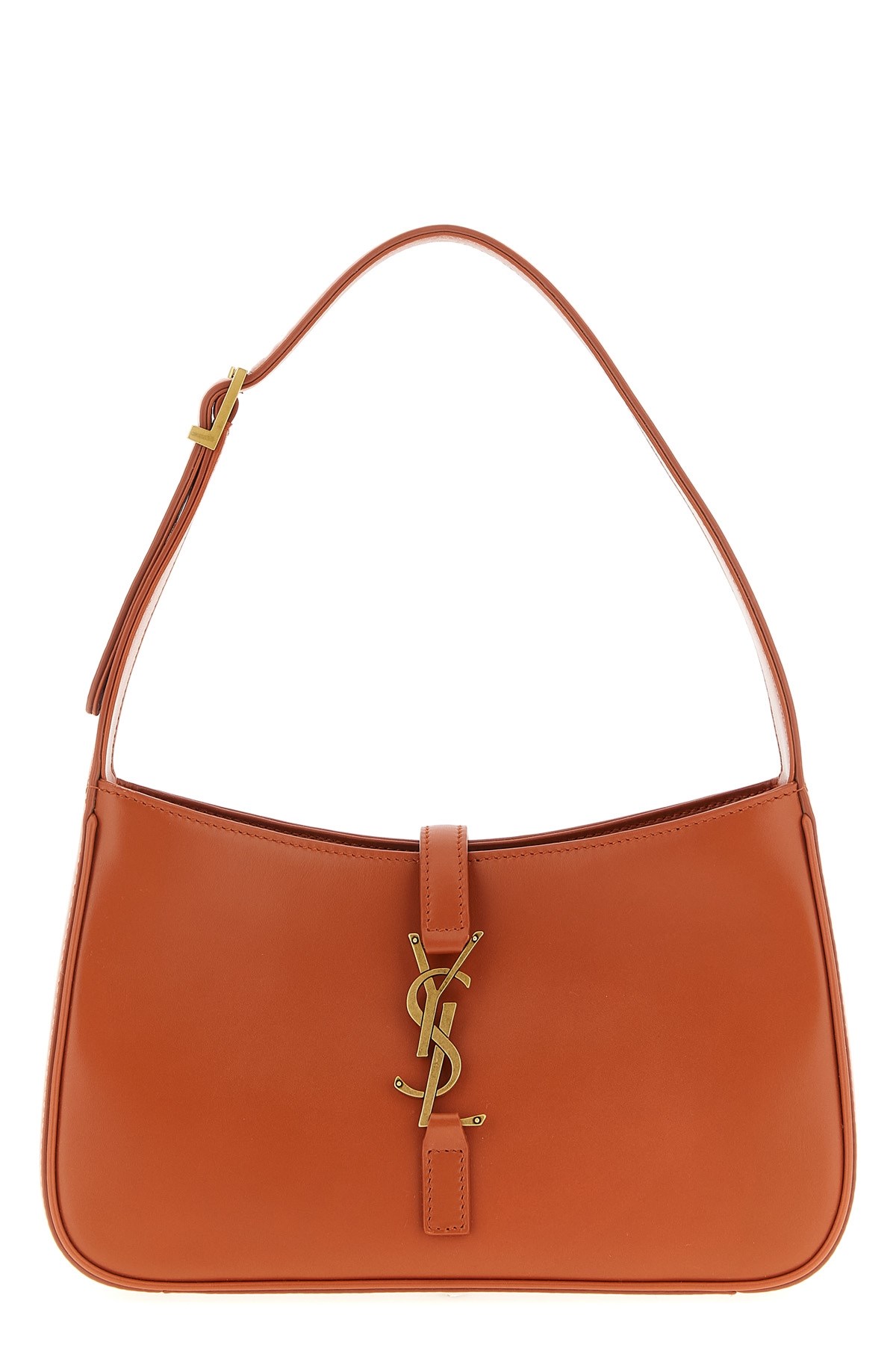 Saint Laurent Le 5 A 7 Ysl Shoulder Bag In Patent Leather In Neutral