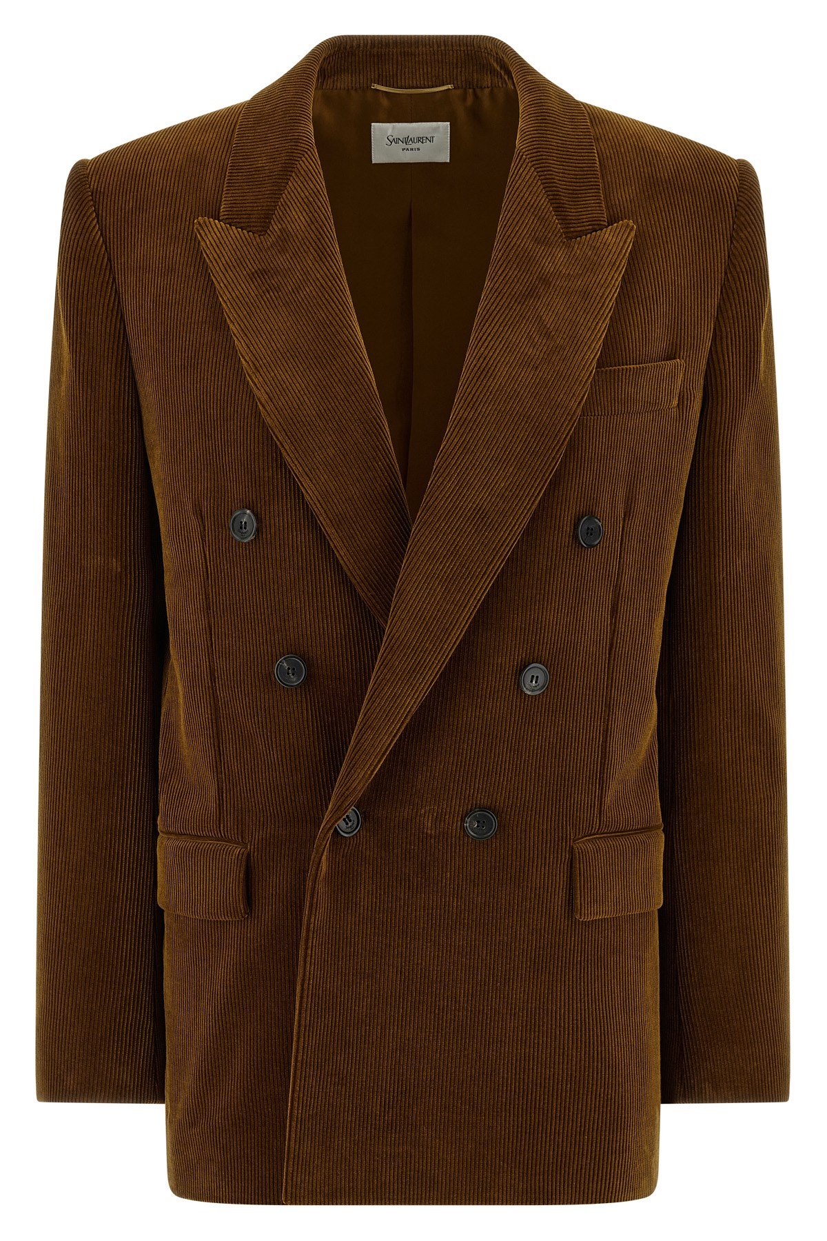 Saint Laurent Corduroy Blazer In Brown
