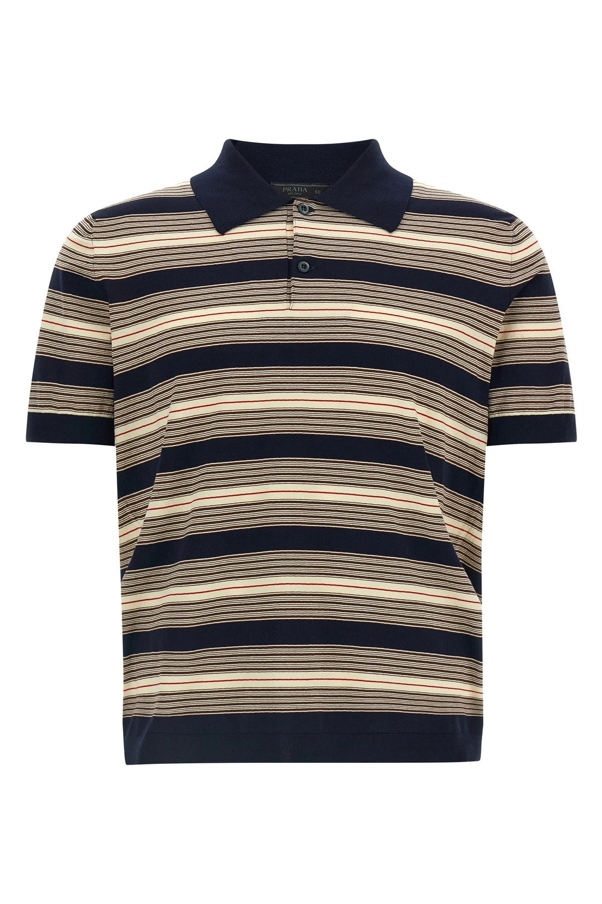 Pradaポロシャツ Prada Striped cotton polo shirt available on julian-fashion.com