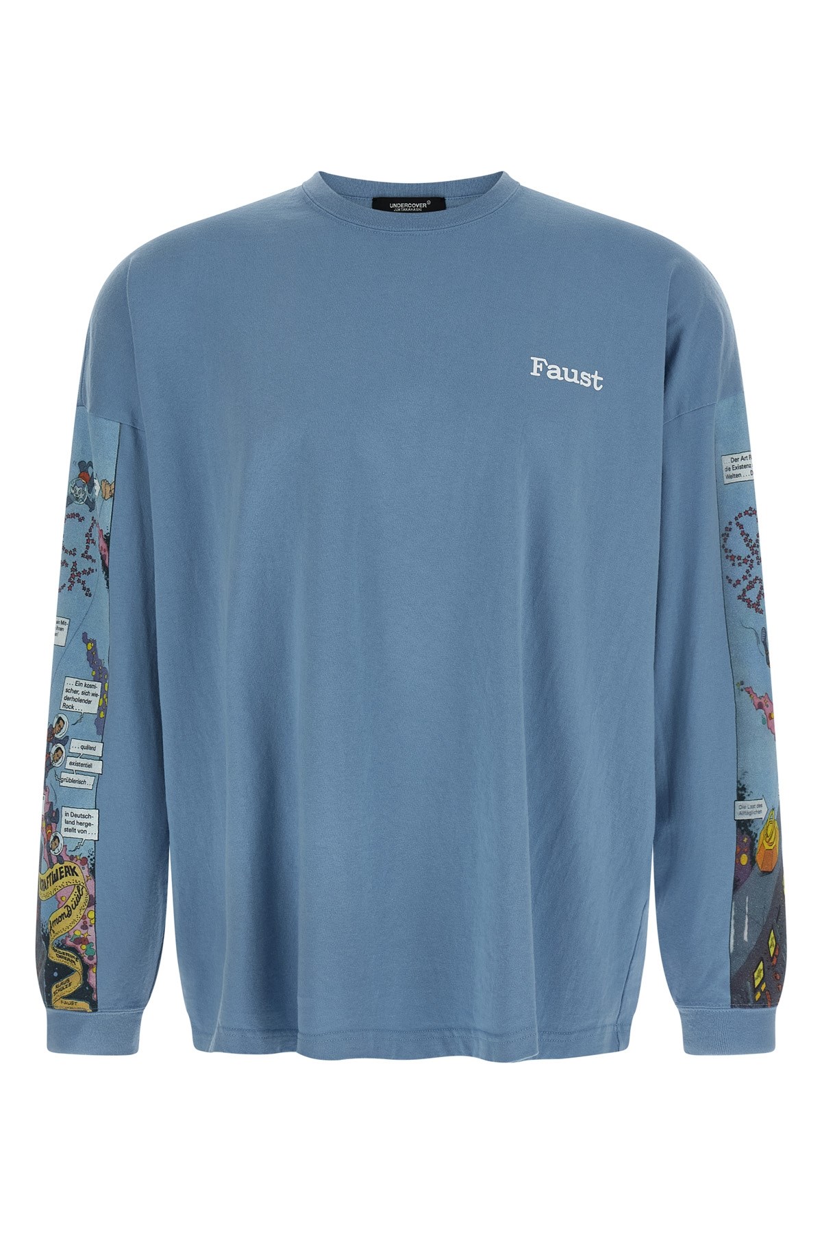 Undercover Graphic Long Sleeve Crew Neck T-shirt In Blue