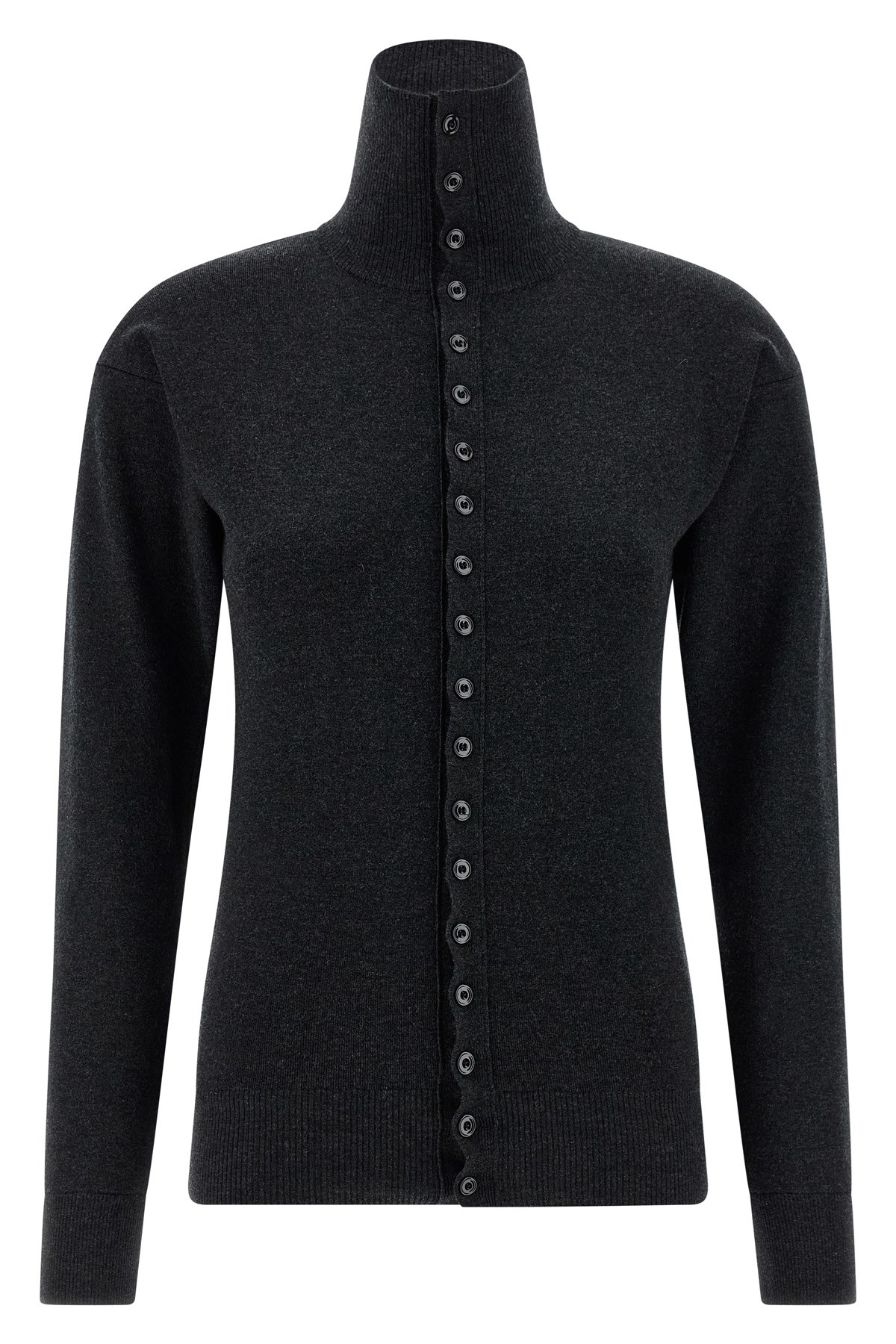 Lemaire Grey Buttoned Fitted Cardigan In Gray